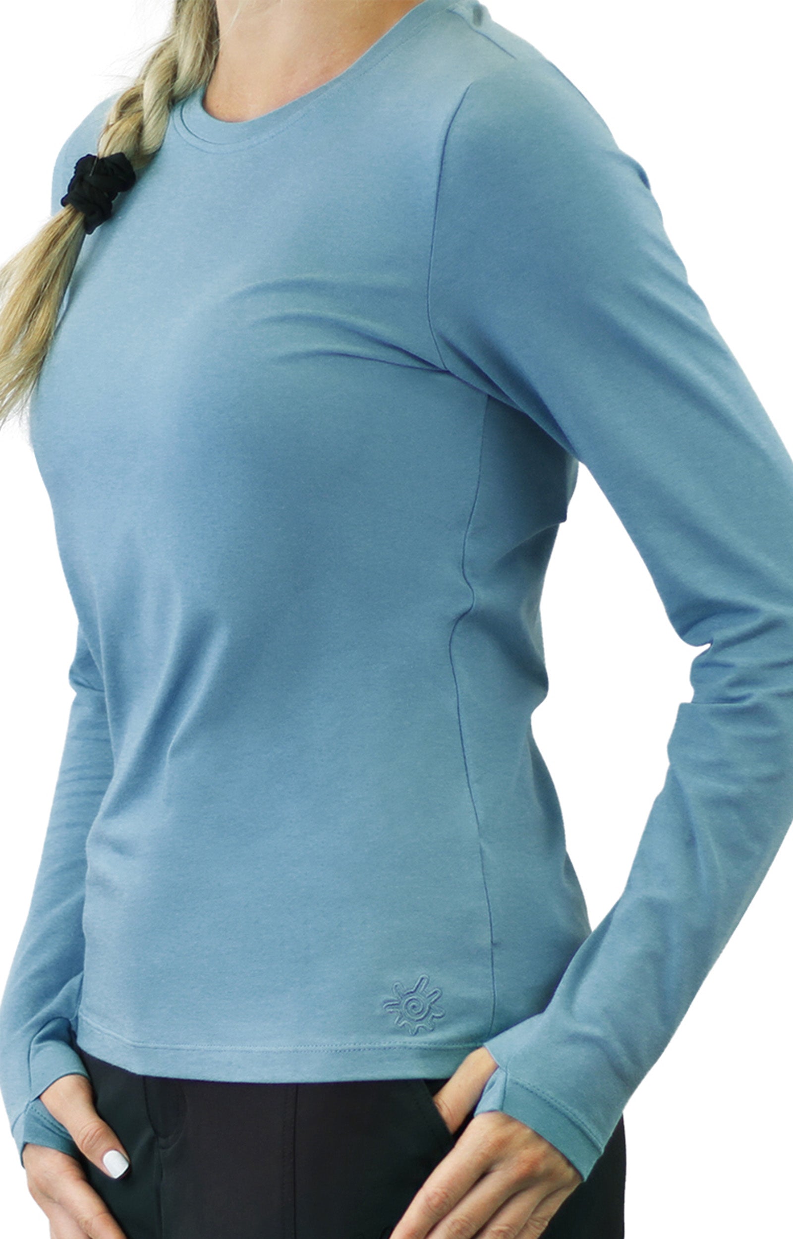 Women's Long Sleeve Everyday Tee in lagoon|lagoon