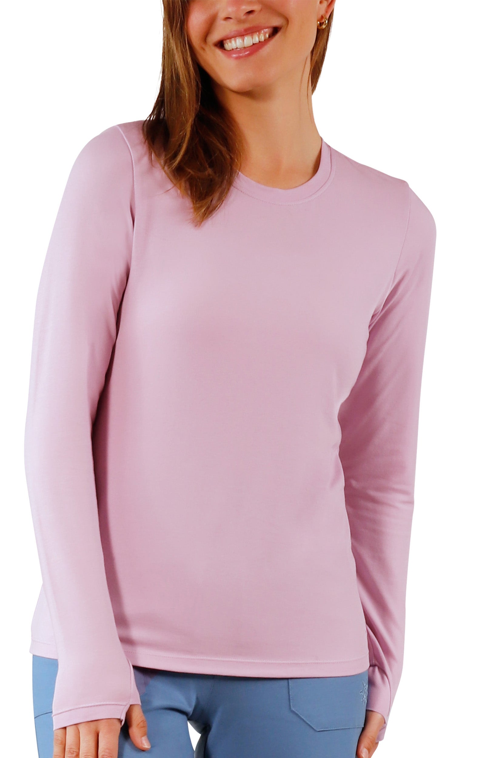 womens long sleeve everyday tee in lotus|lotus