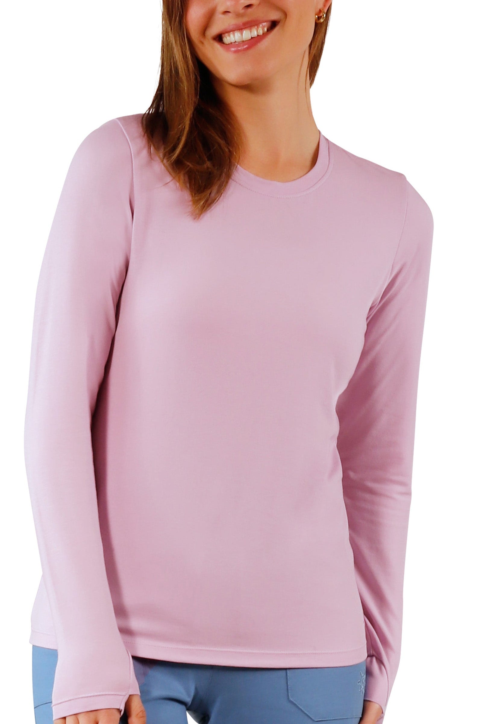 womens long sleeve everyday tee in lotus|lotus