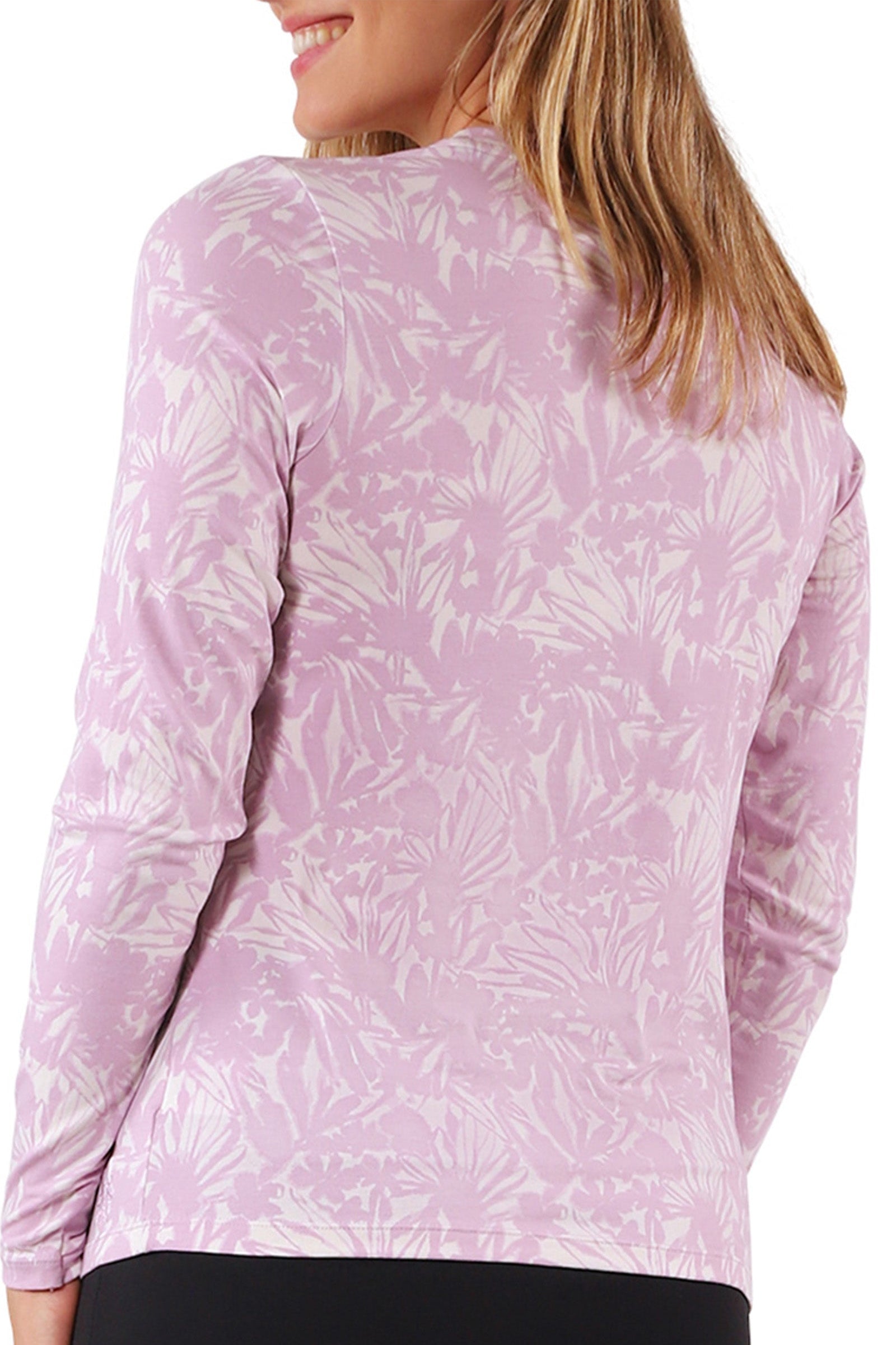 women long sleeve everyday tee|painted-petals