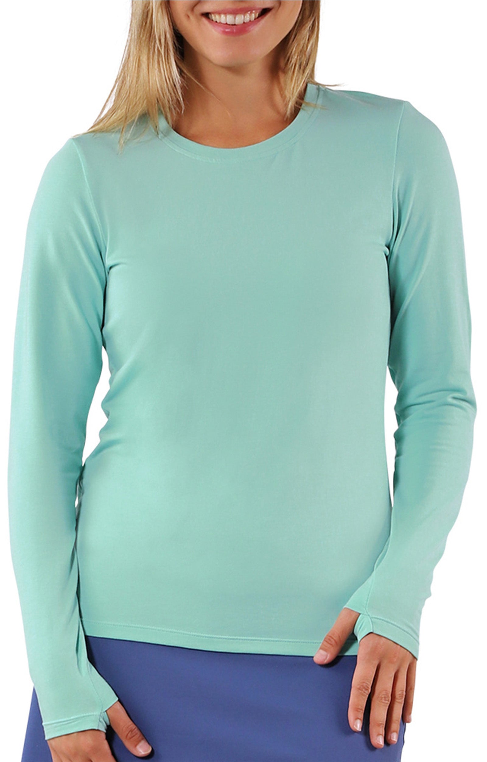 women long sleeve everyday tee|seaglass
