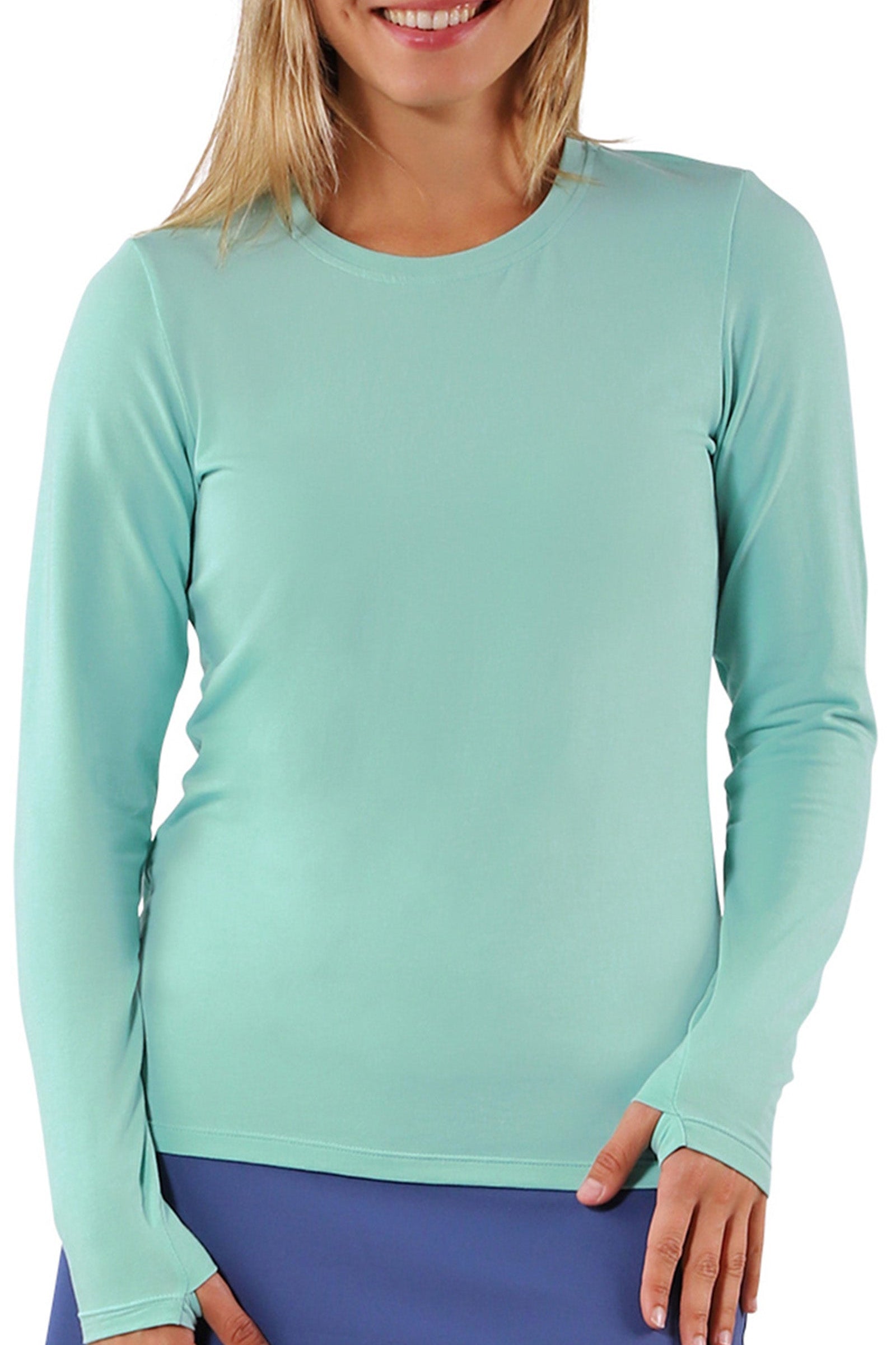 women long sleeve everyday tee|seaglass