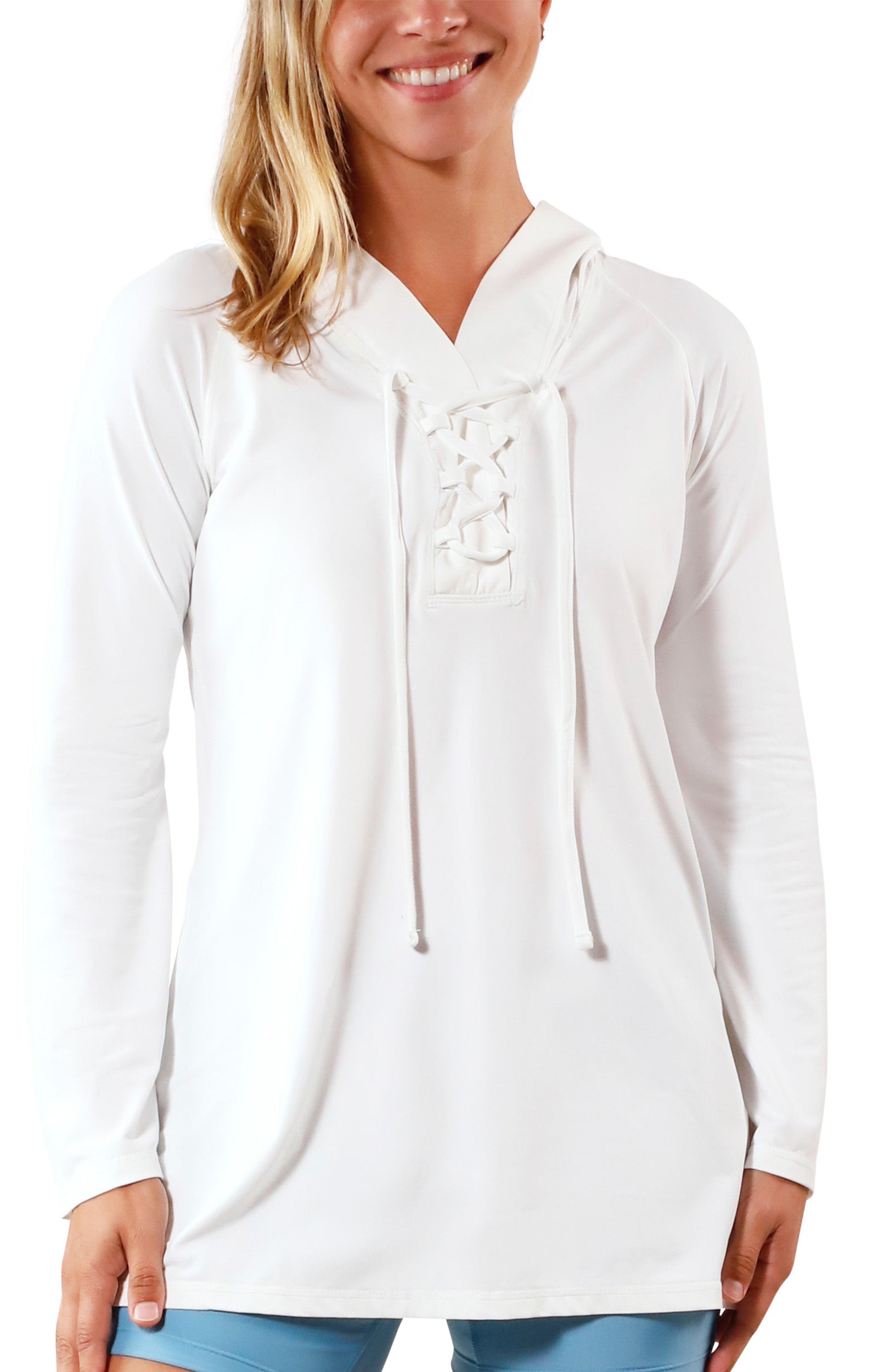 Women's Hooded Beach Cover Up in White|white