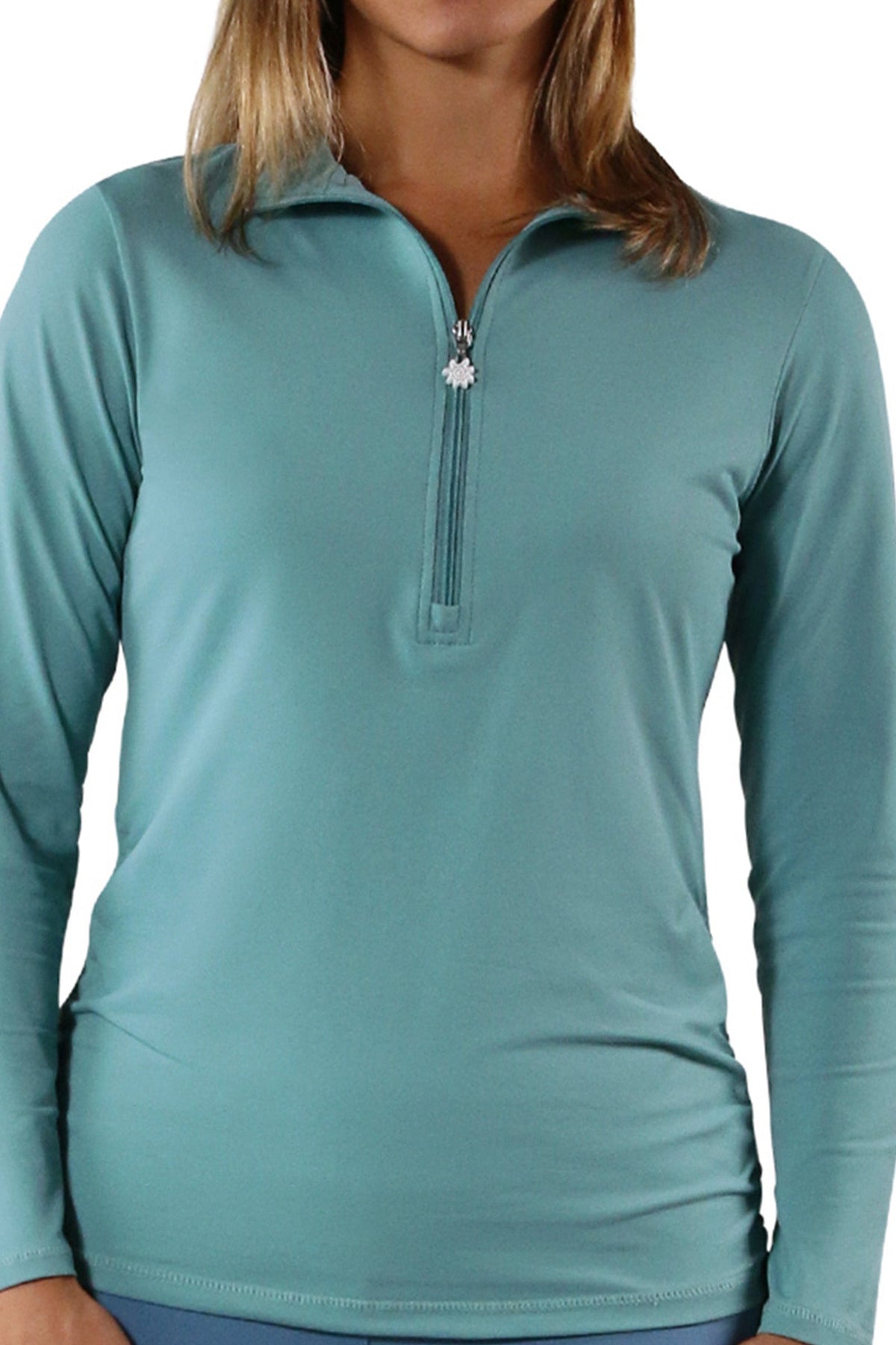 women long sleeve half zip sun shirt|river
