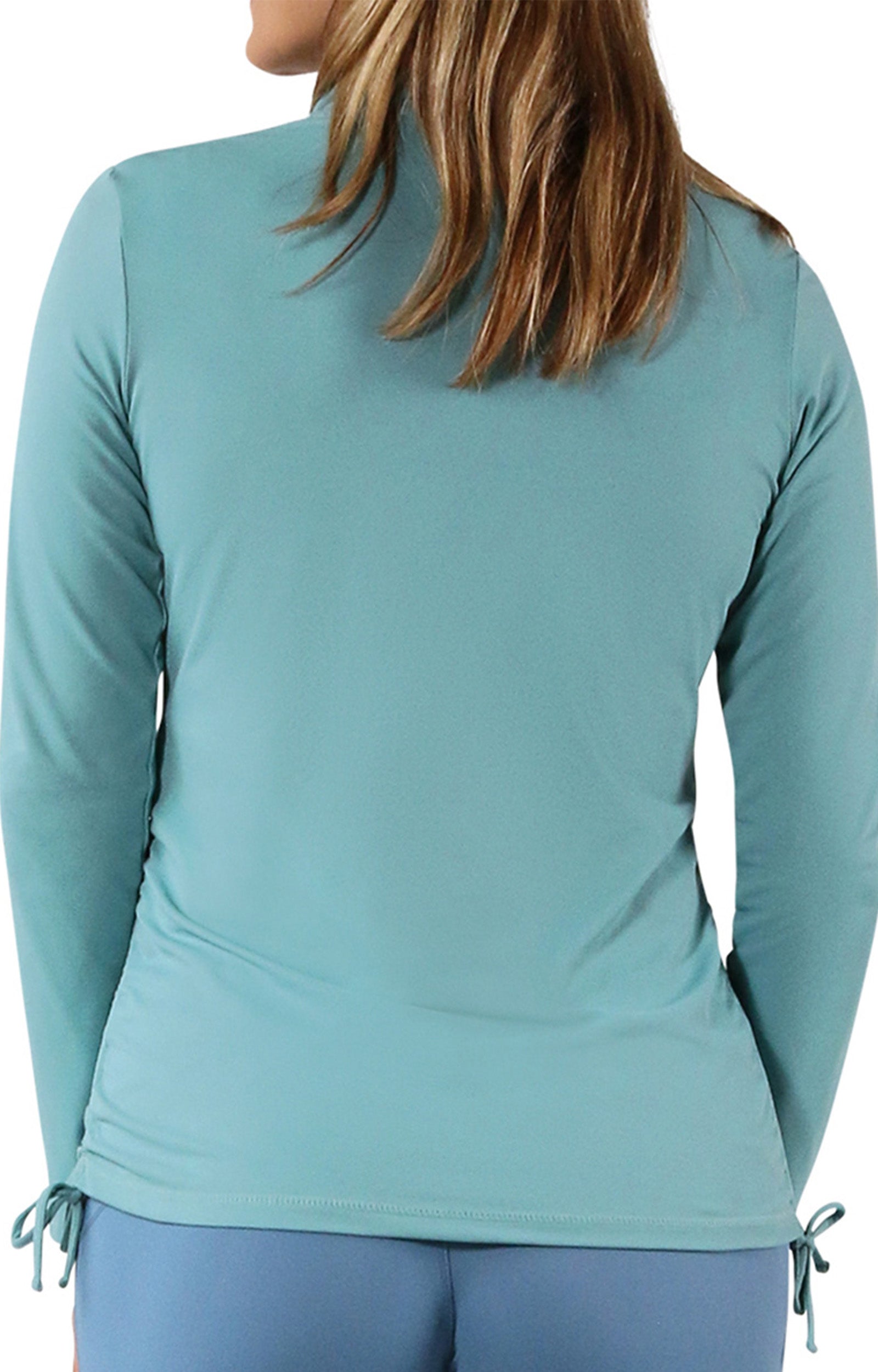women long sleeve half zip sun shirt