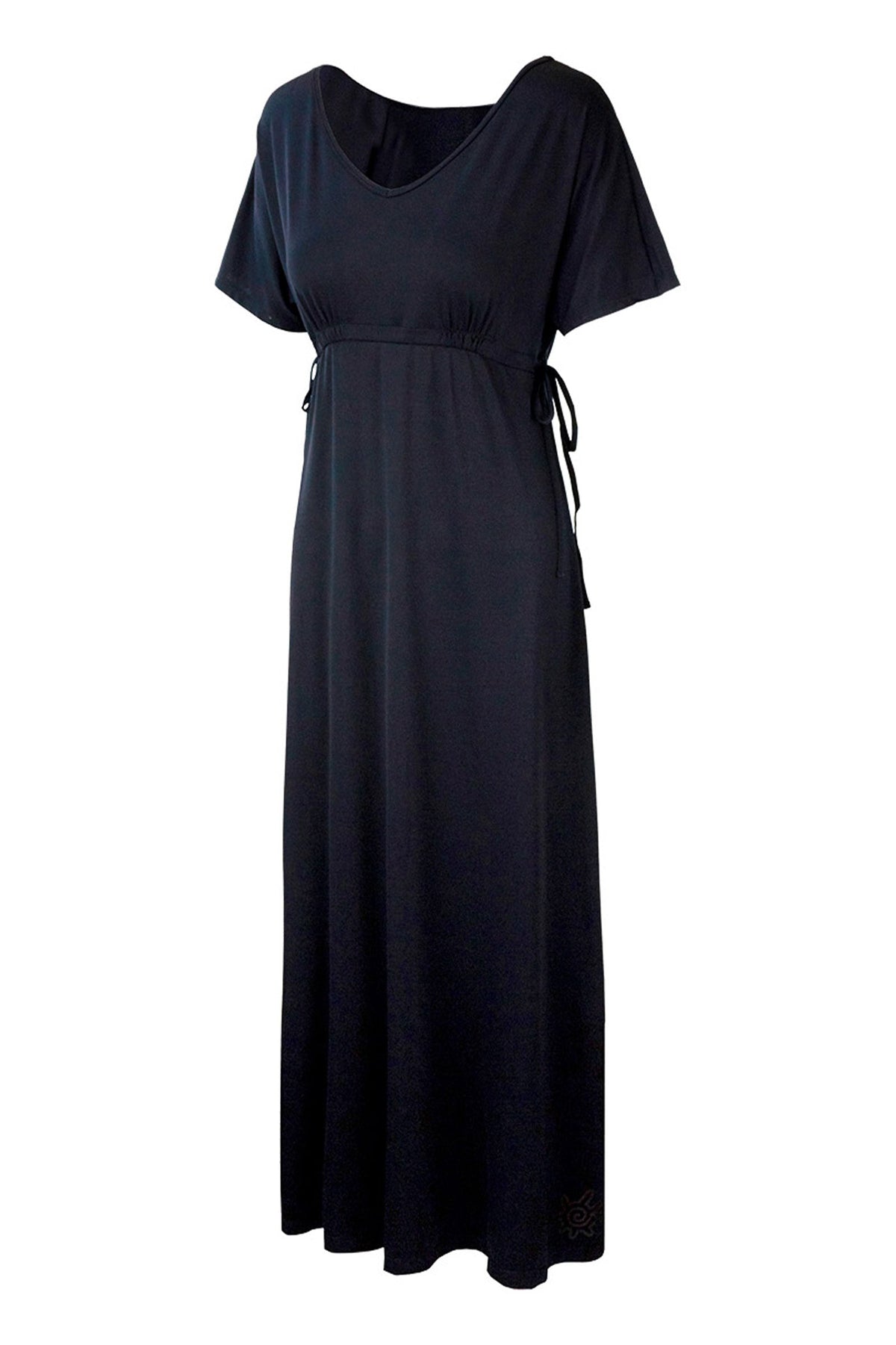 women's maxi dress in black|black