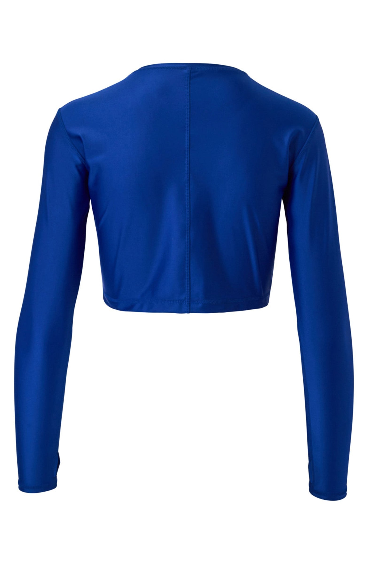Back of the Women's Active Swim Shrug in Navy Blue|navy-blue