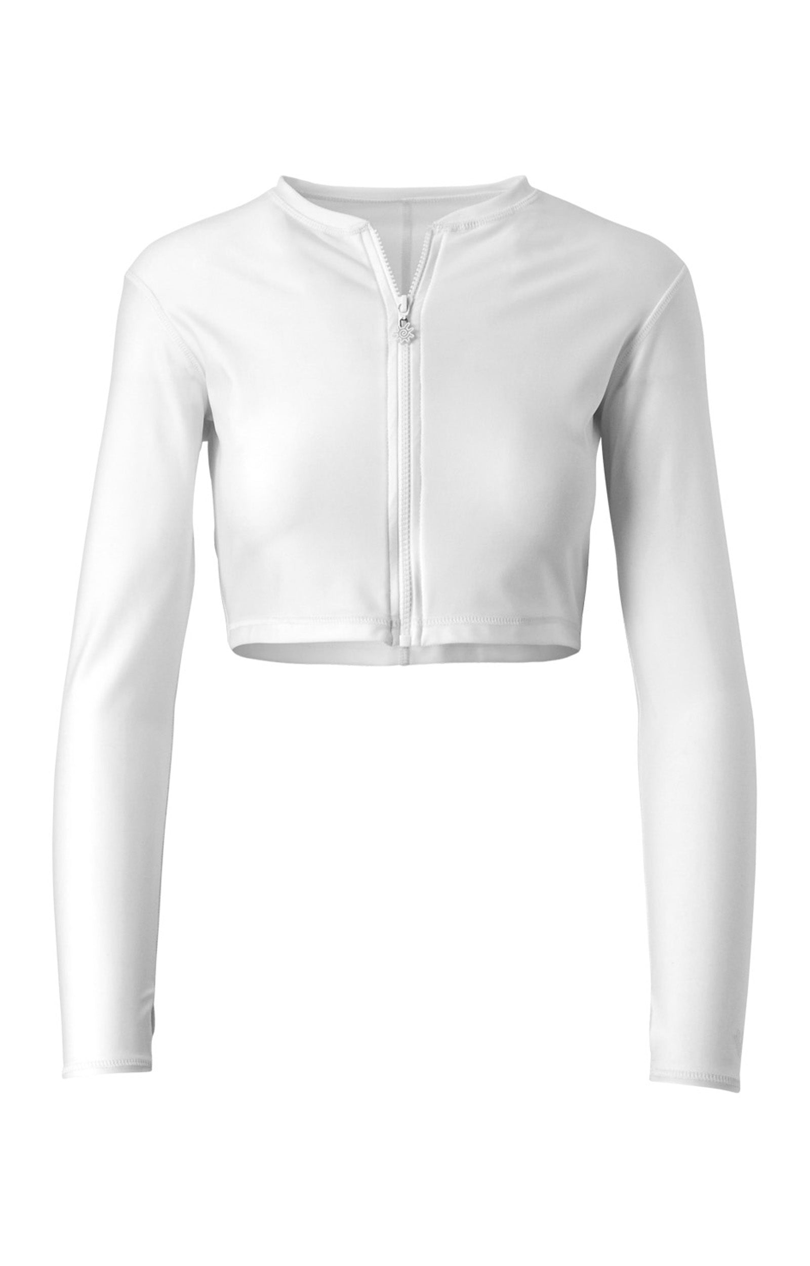 Women's Active Swim Shrug in White|white