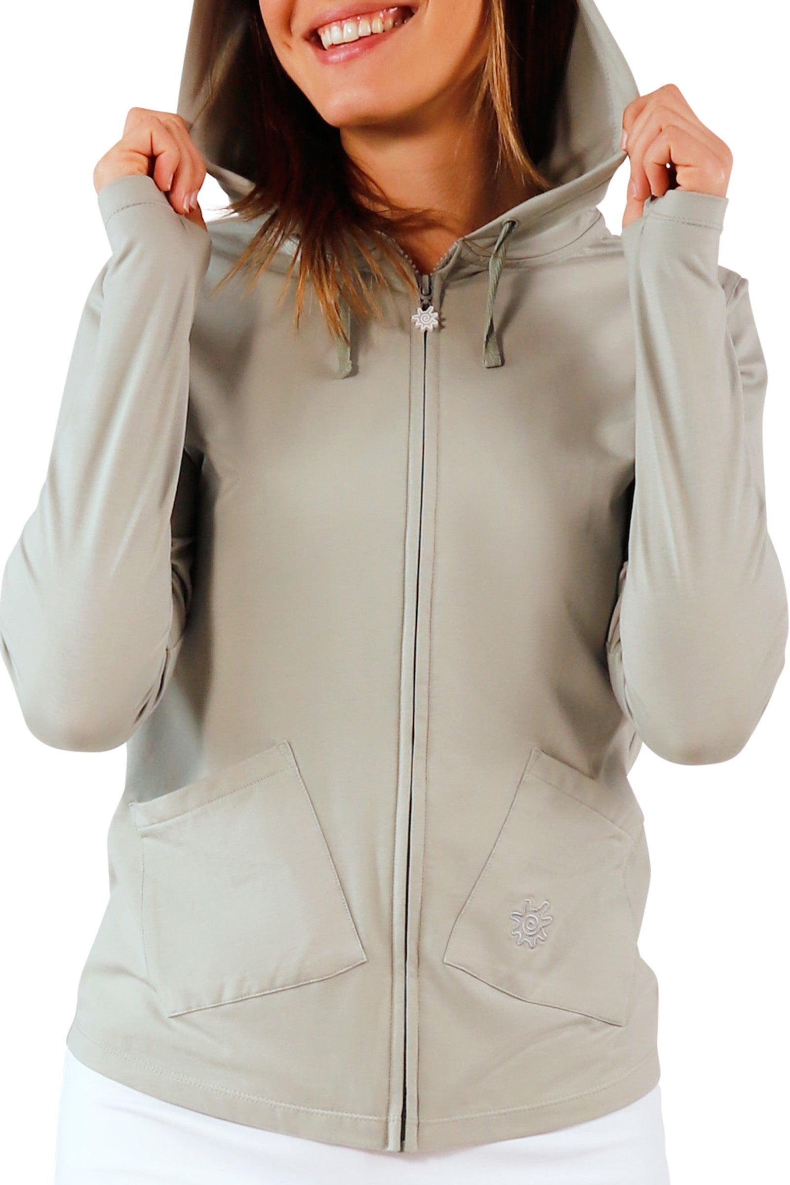 hooded highlight of women's everyday hooded jacket in agave|agave