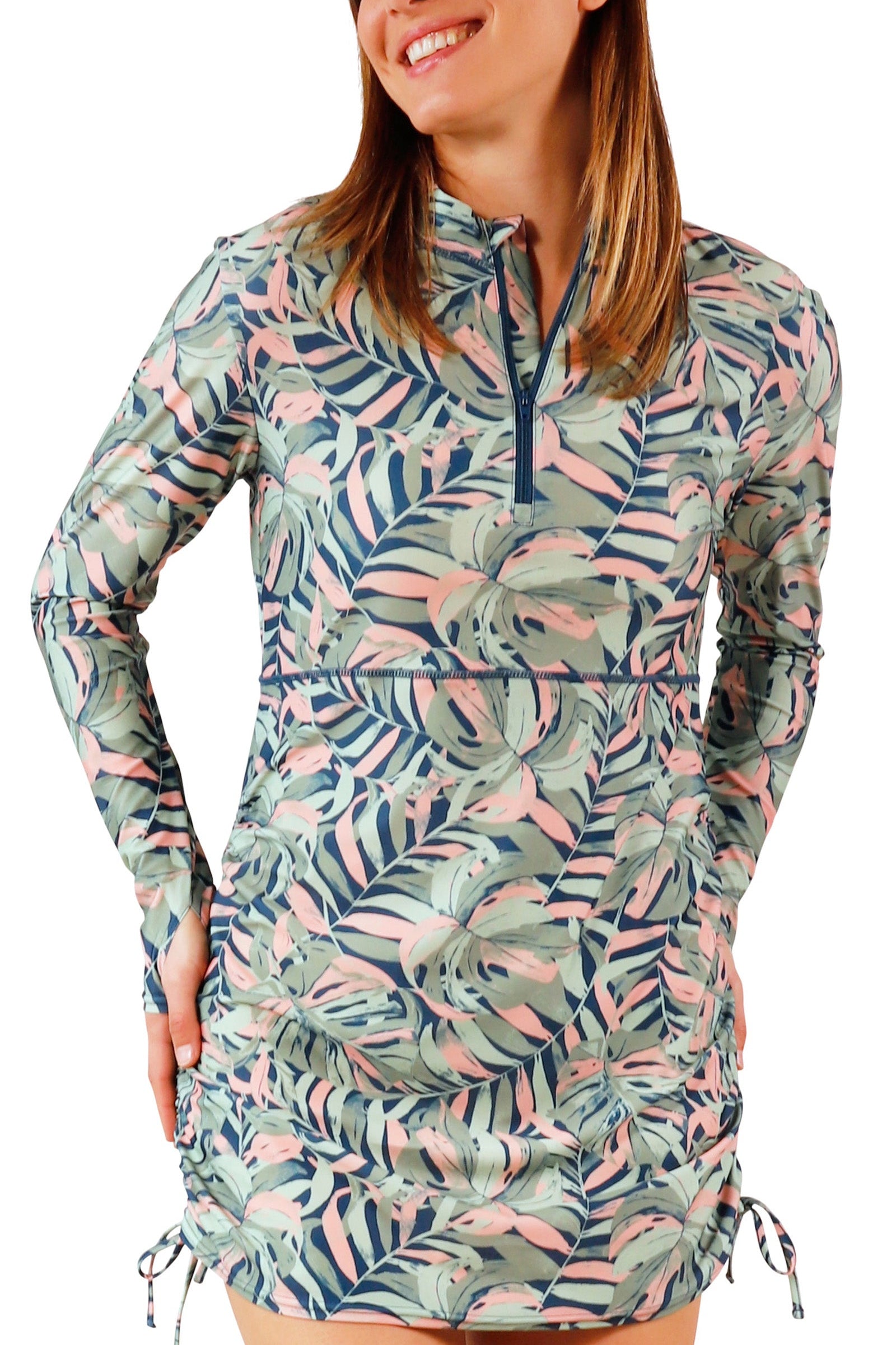 woman in convertible swim shirtdress in moonlit canopy|moonlit-canopy