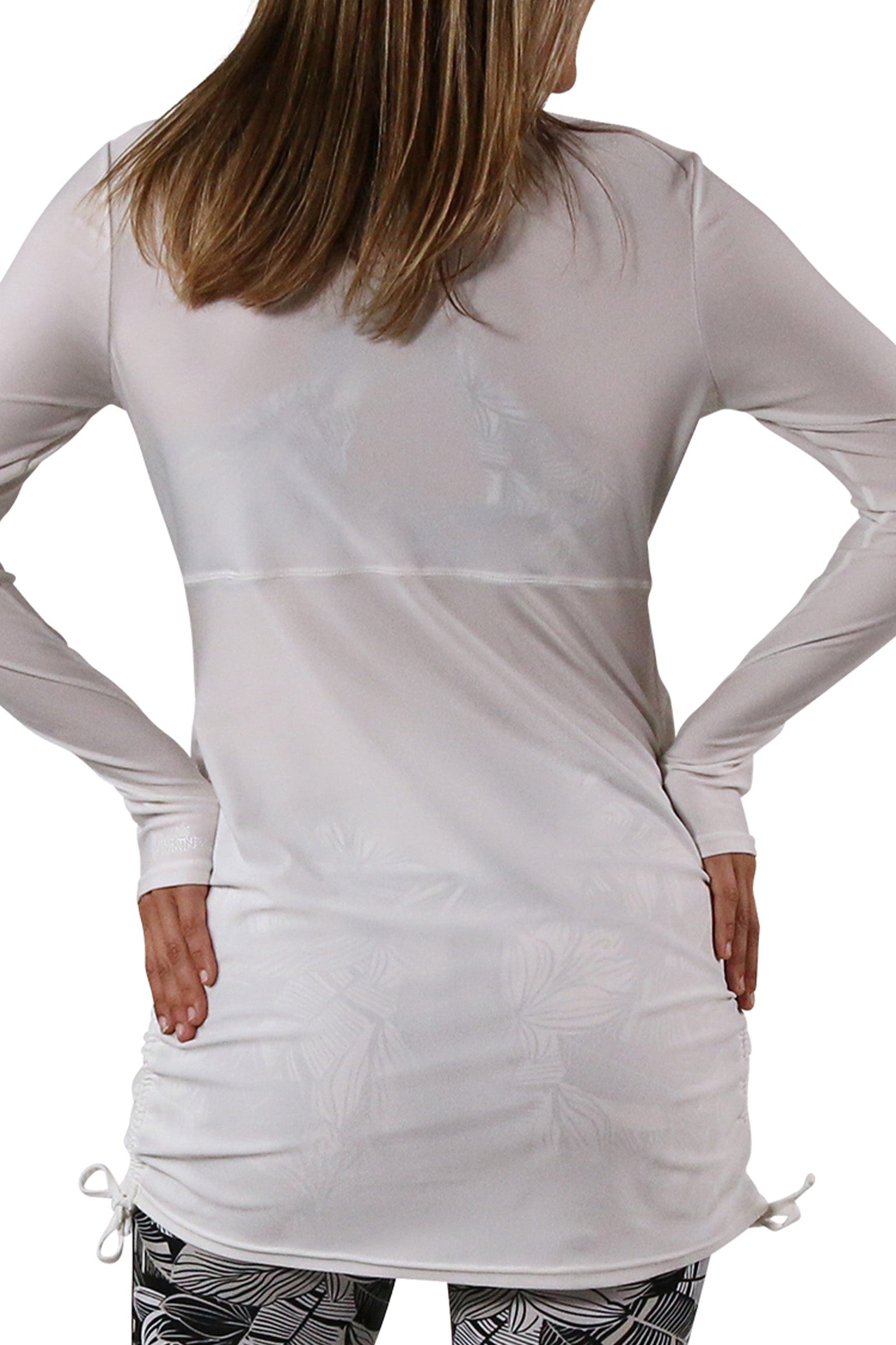 women's swim dress in white|white
