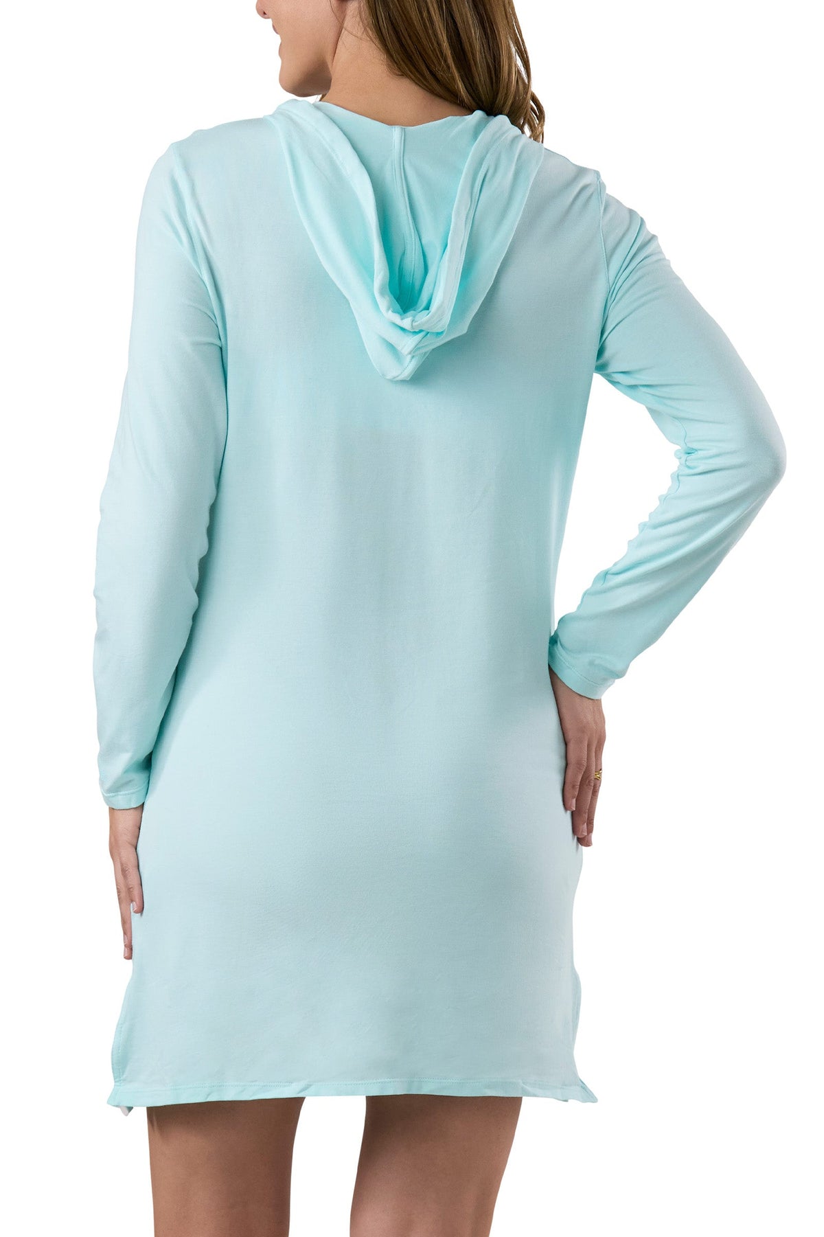 back of the women's full zip UPF 50+ jacket|beach-glass