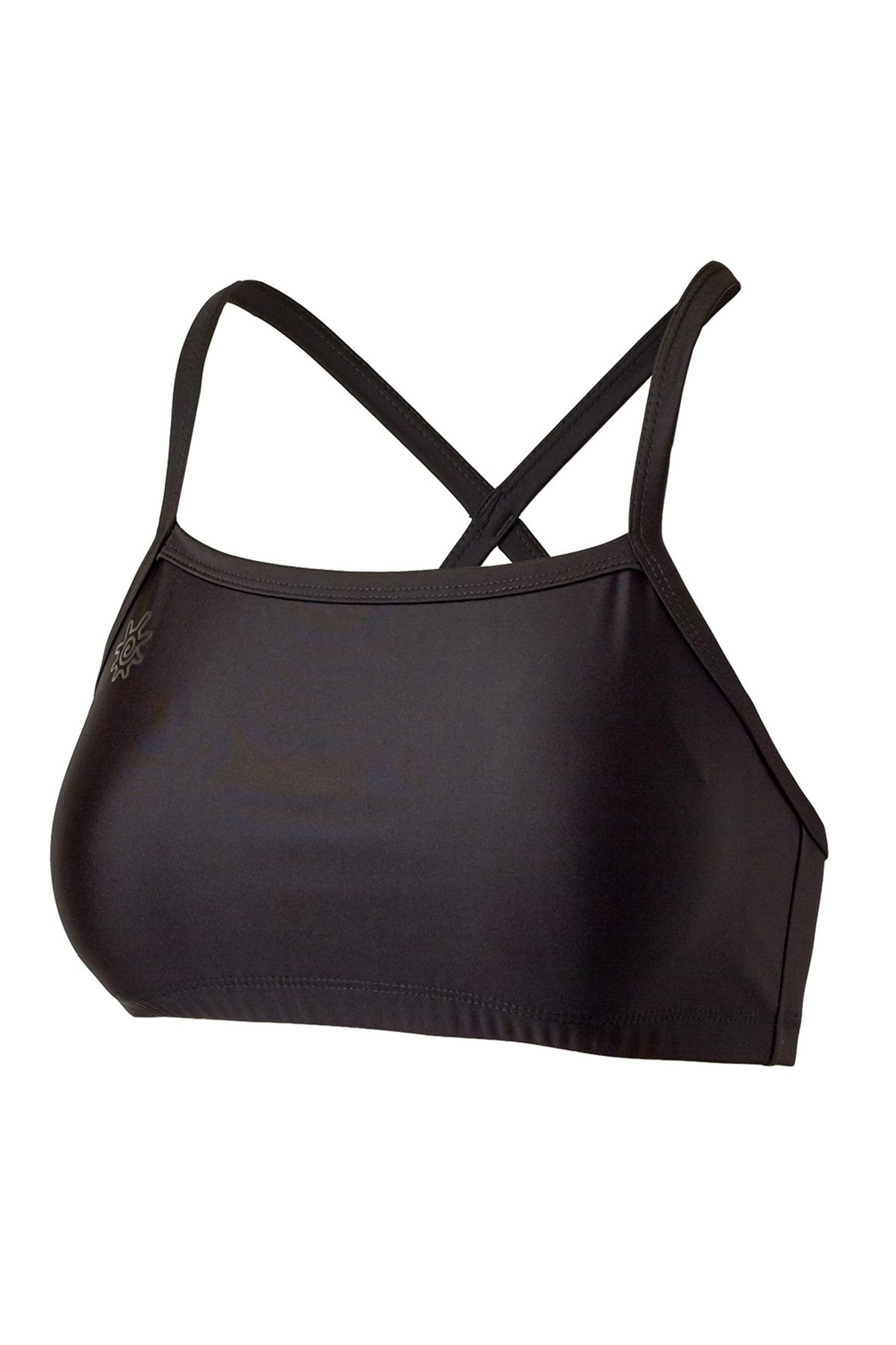 women's swim bra in black|black
