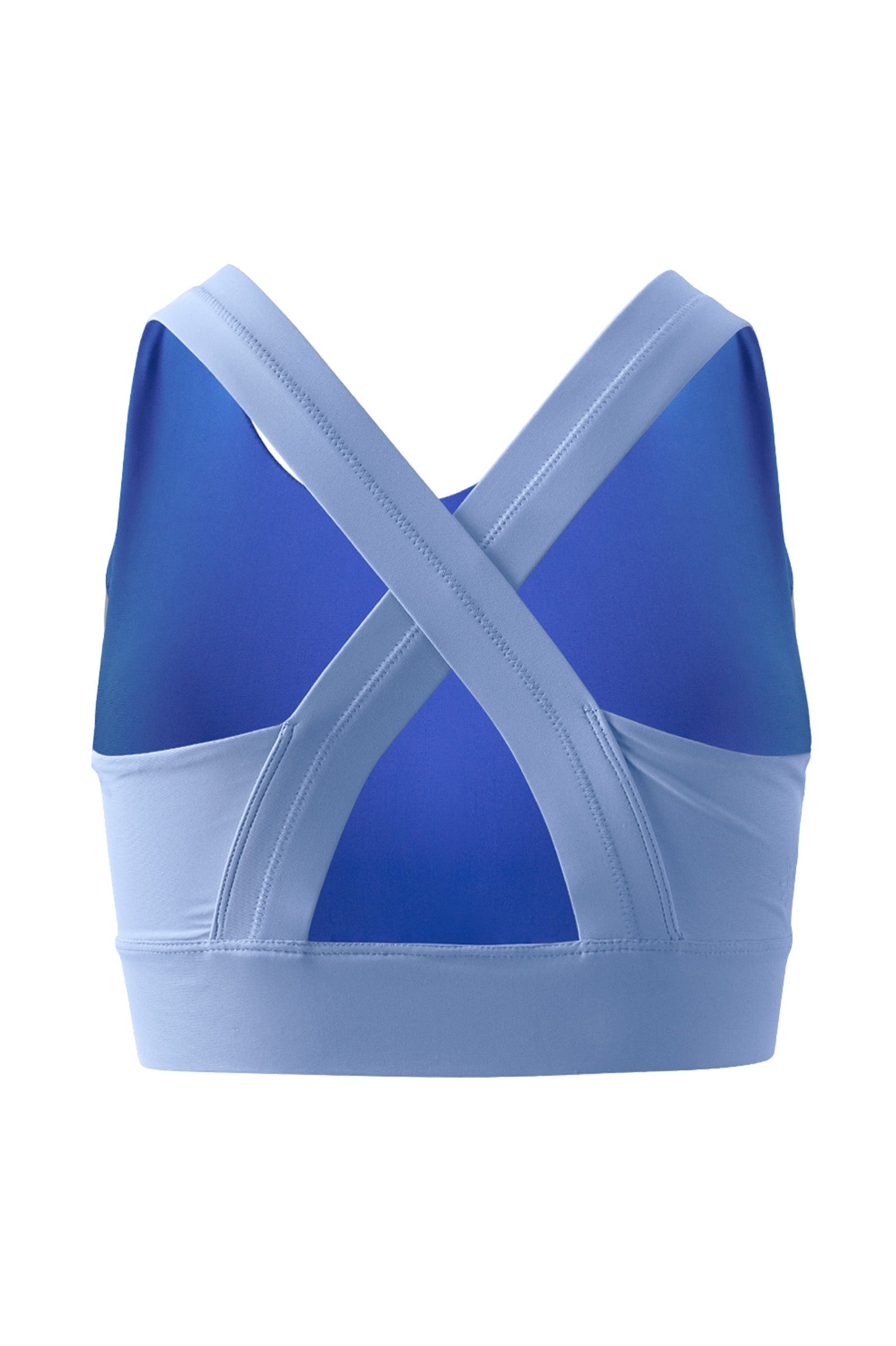Back View of the Women's Active Swim Bra in Sapphire|sapphire