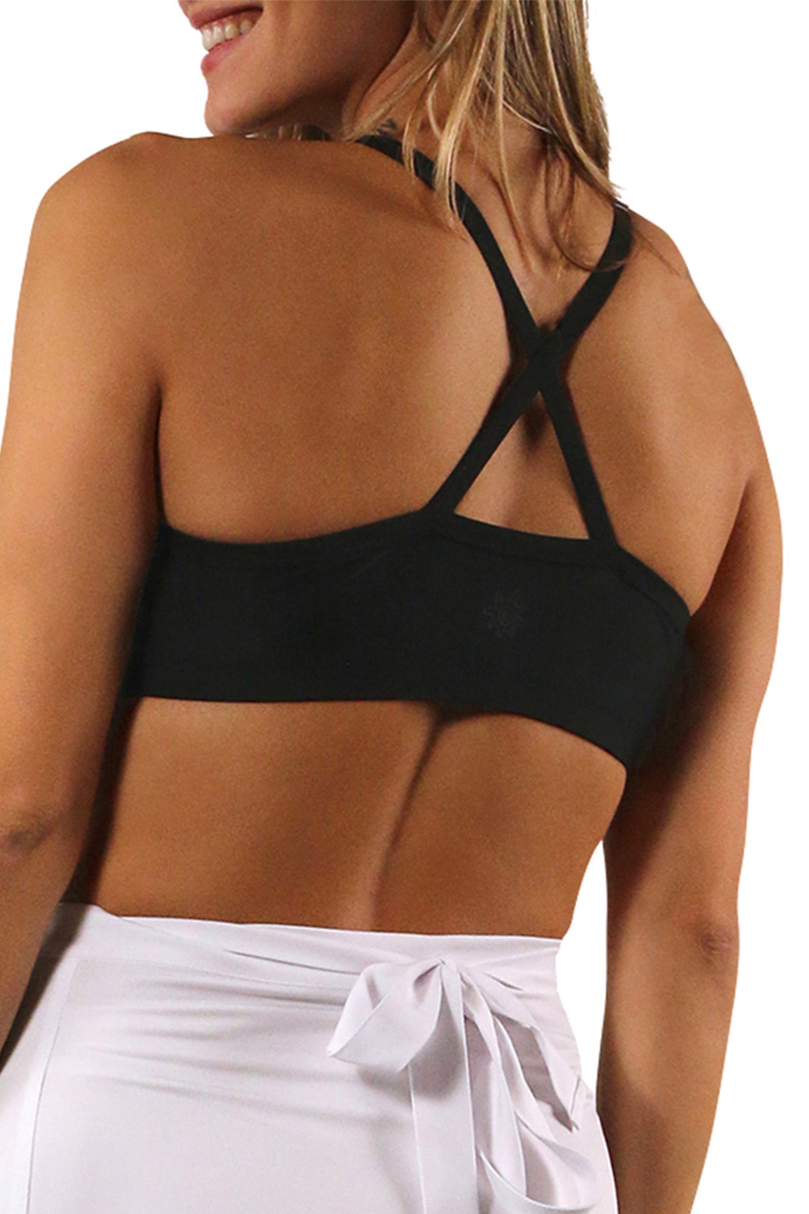 Women's Padded Swim Bra in Black|black