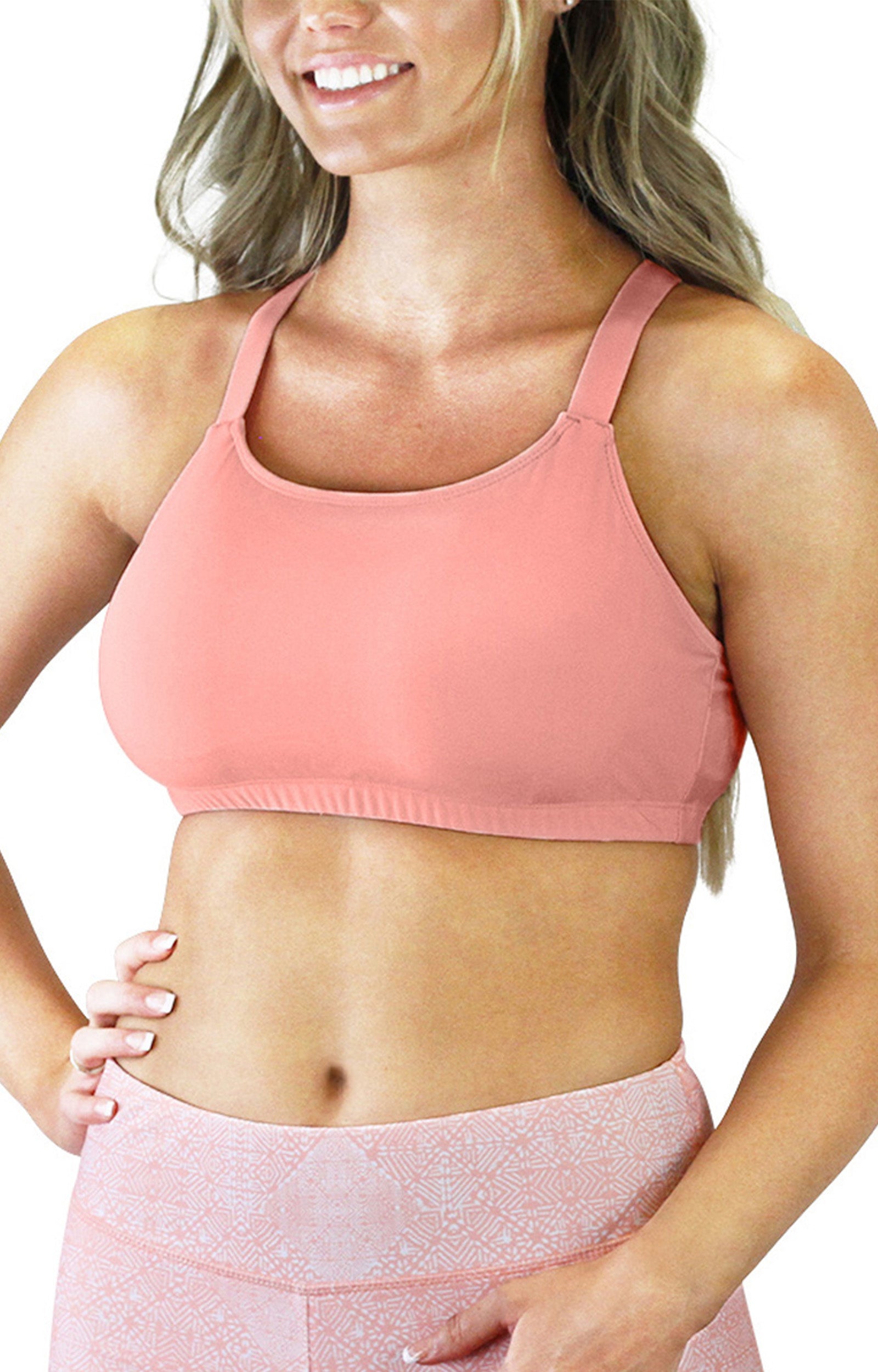 women's adjustable swim bra in apricot|apricot