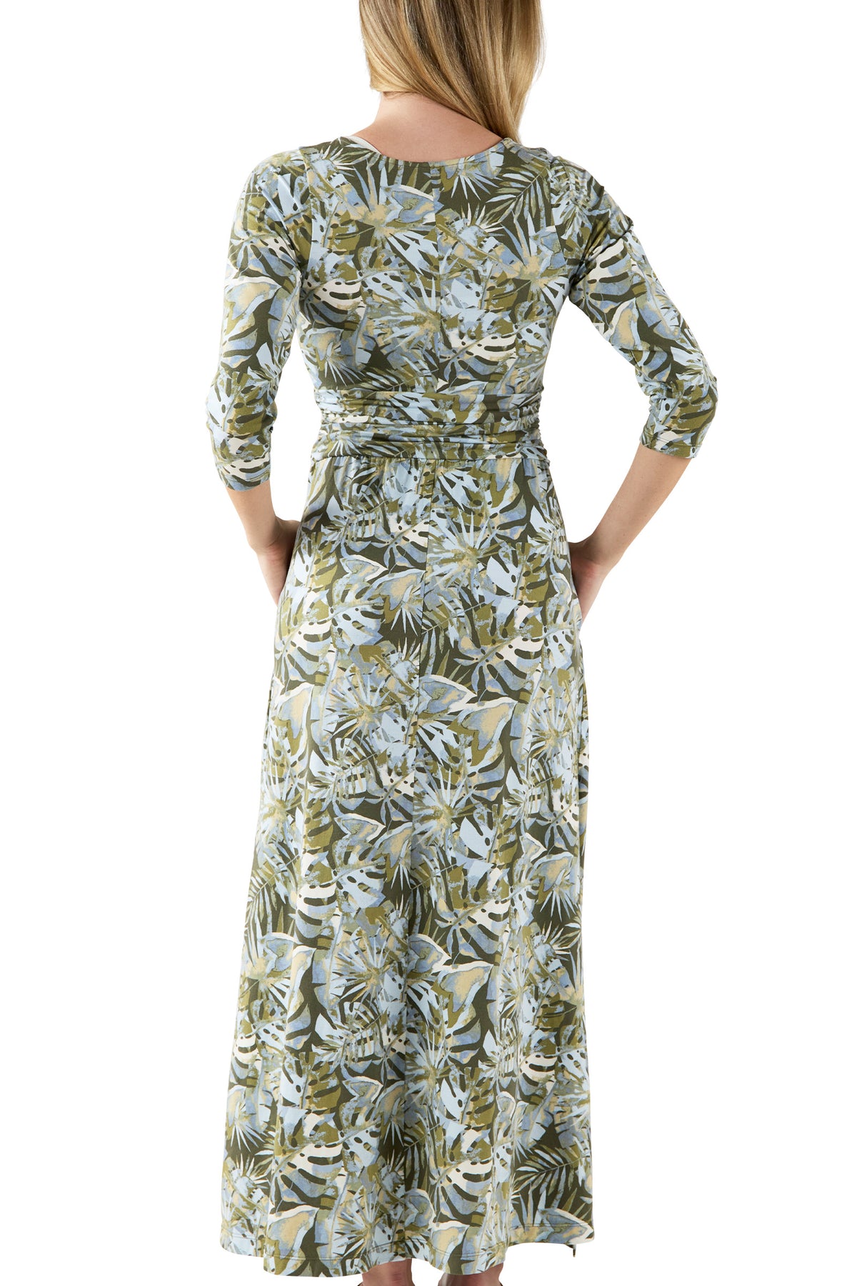Women's Scoop Neck Maxi Dress with Pockets