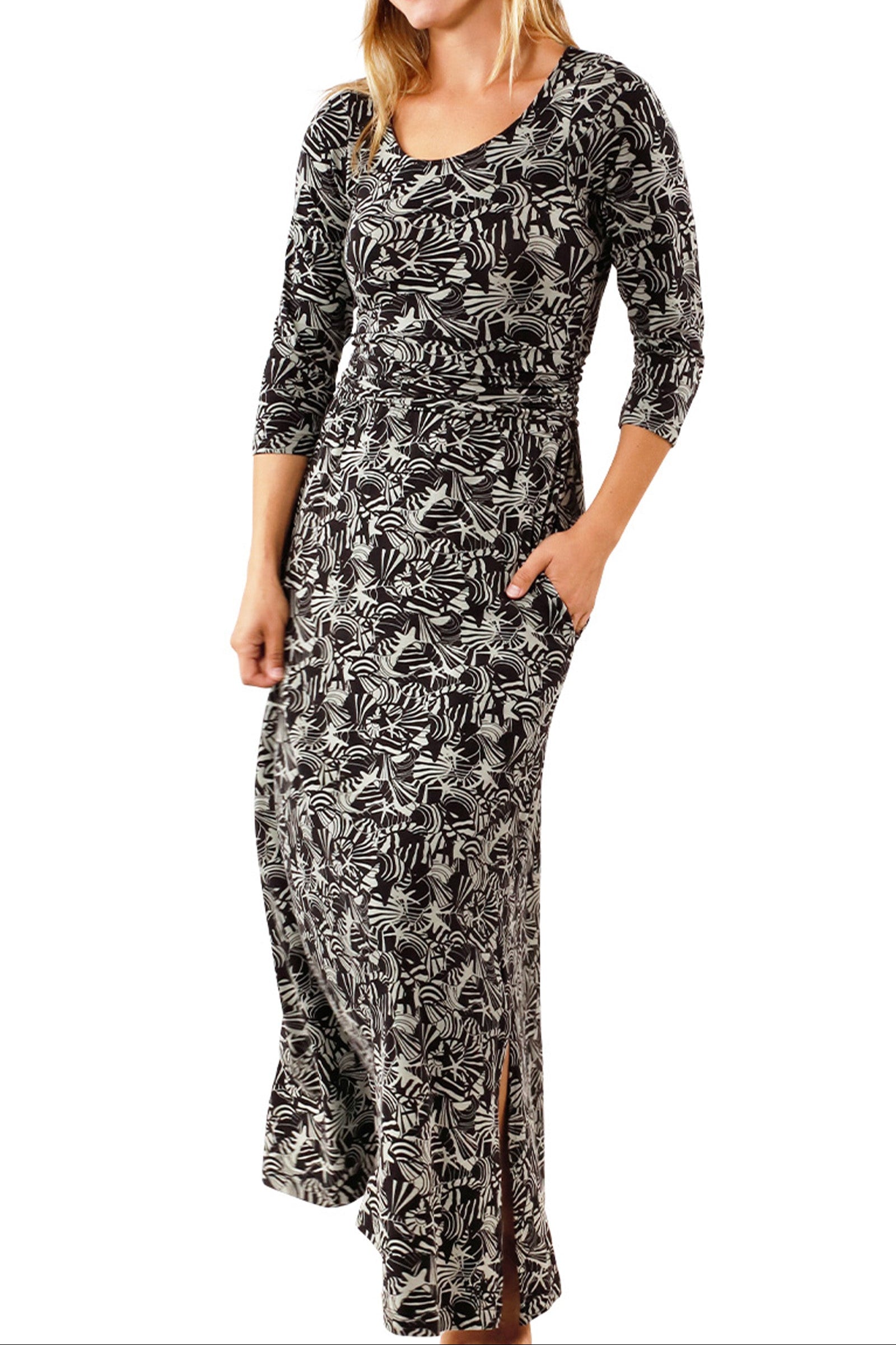 womens scoop neck maxi dress in shadow shells|shadow-shells