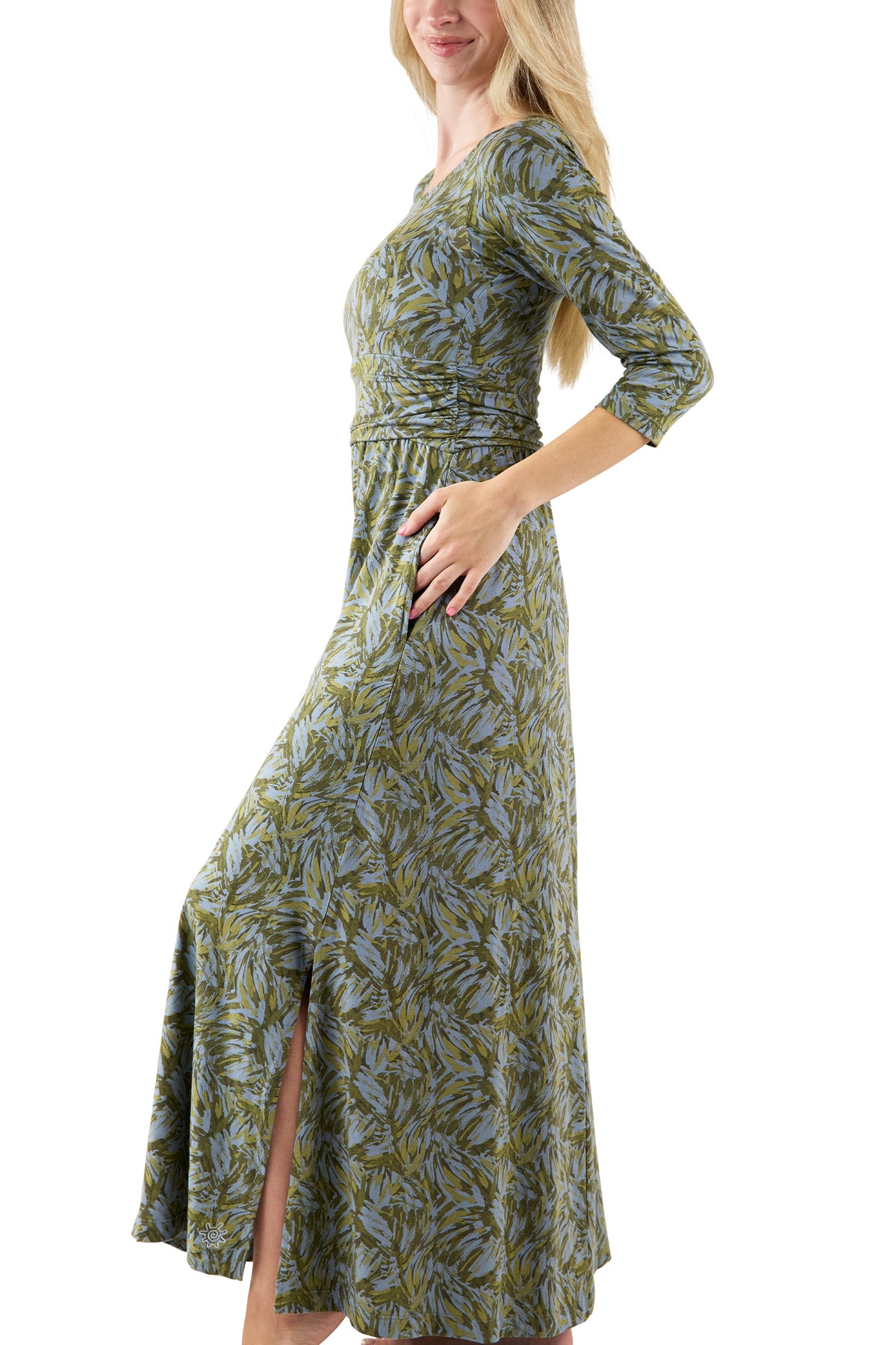 Women's Scoop Neck Maxi Dress with Pockets