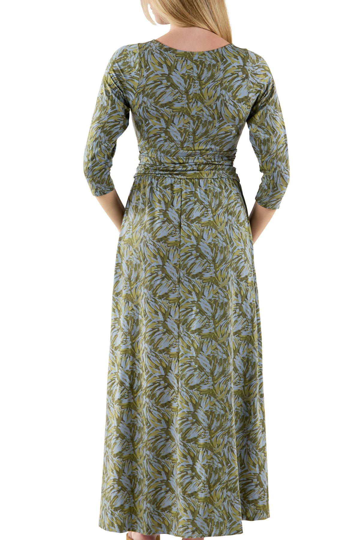 Women's Scoop Neck Maxi Dress with Pockets