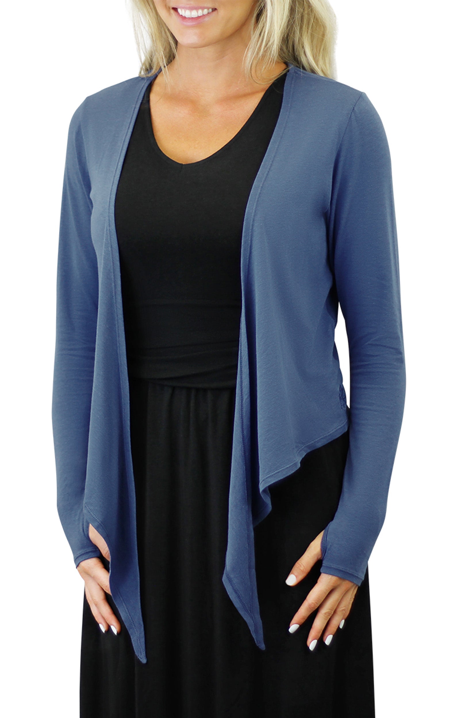 UV Skinz's women's sun wrap in washed navy|washed-navy