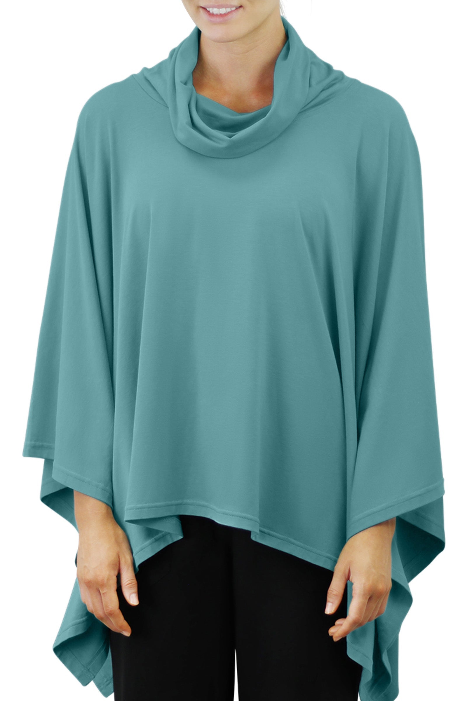 women's sun poncho in river|river