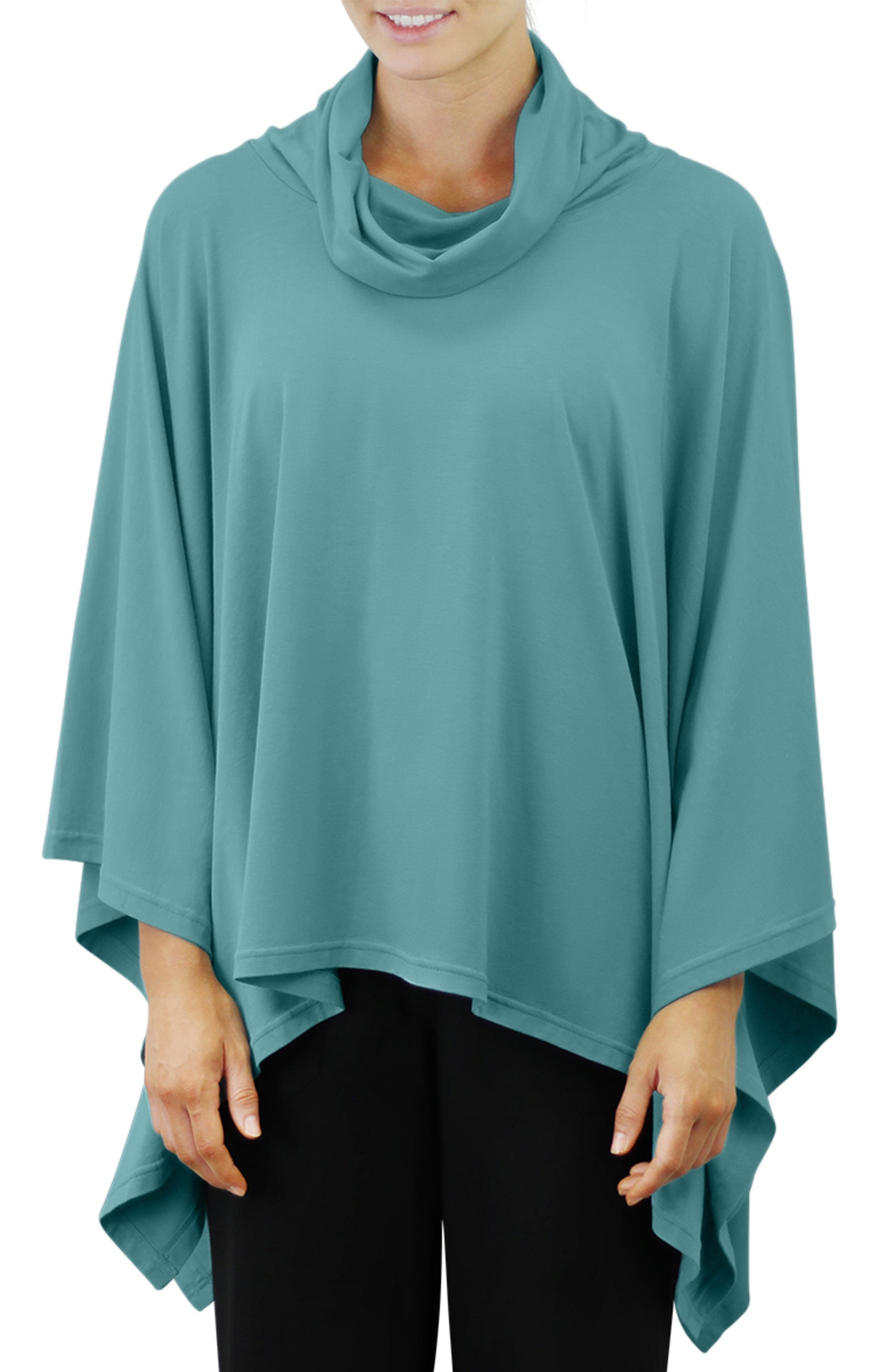 women's sun poncho in river|river