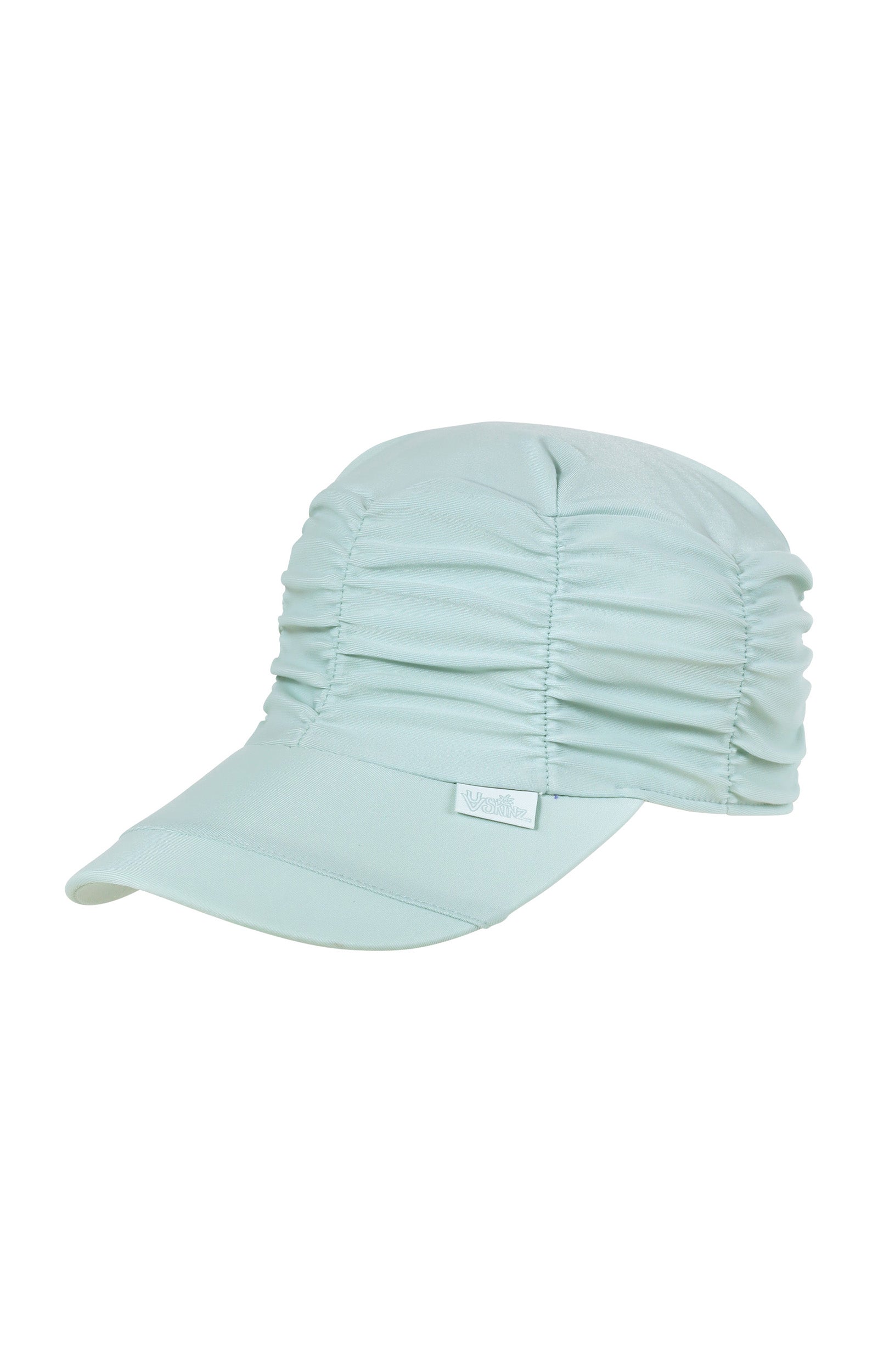women's ruched sun cap in dewdrop|dewdrop