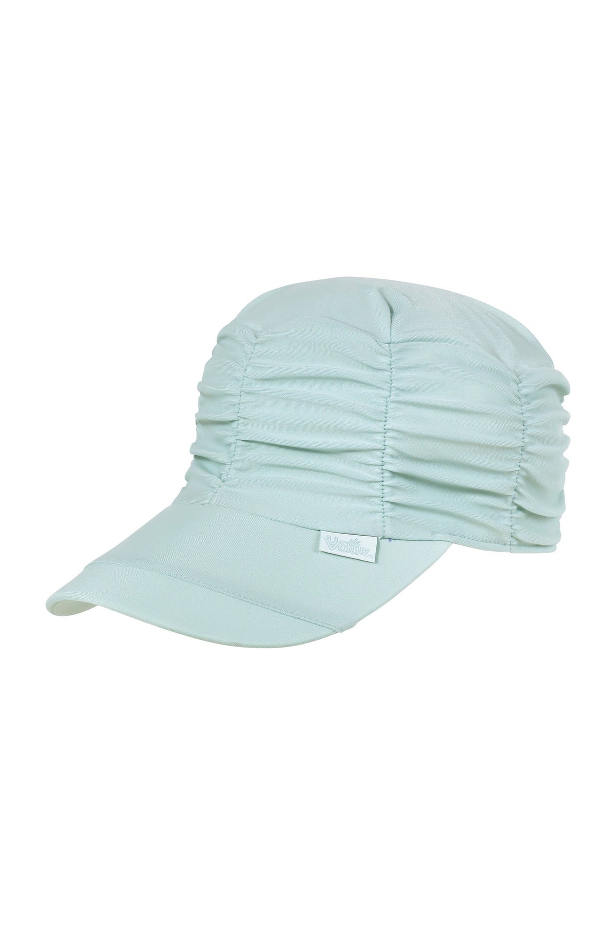 women's ruched sun cap in dewdrop|dewdrop