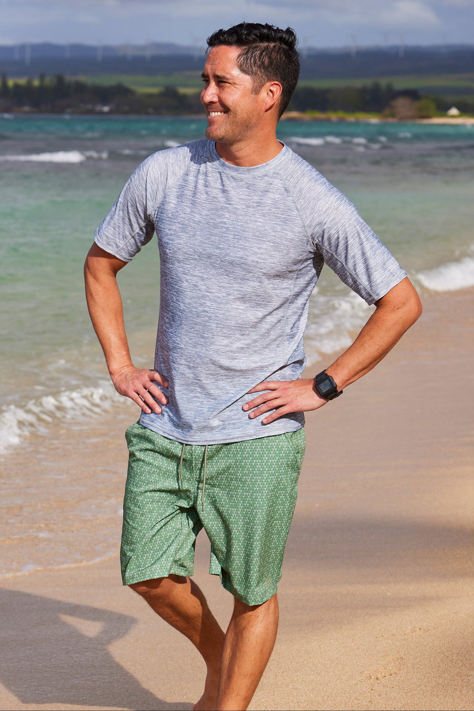 Men's Short Sleeve Crew Sun & Swim Shirt