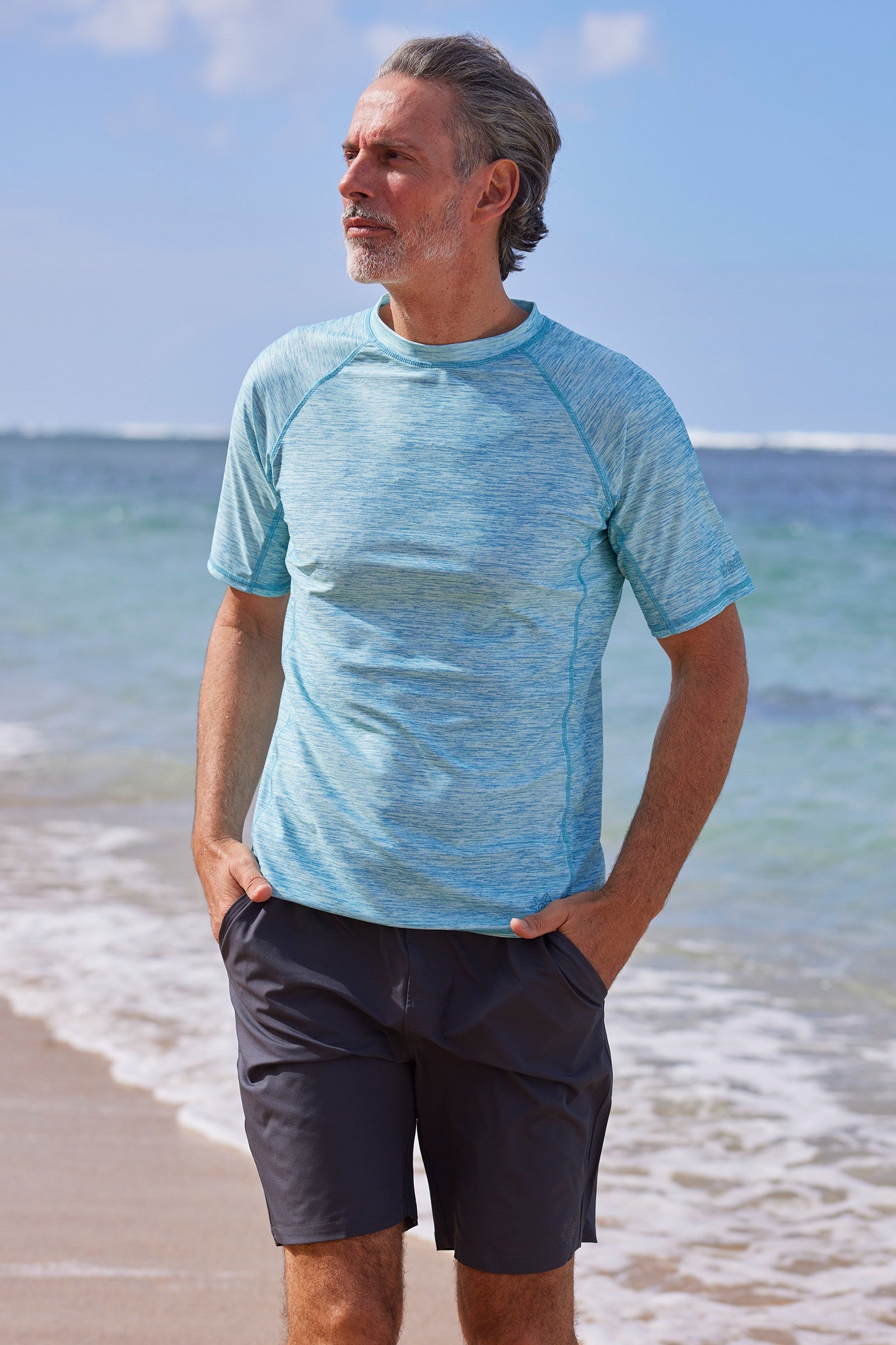 Men's Short Sleeve Crew Sun & Swim Shirt