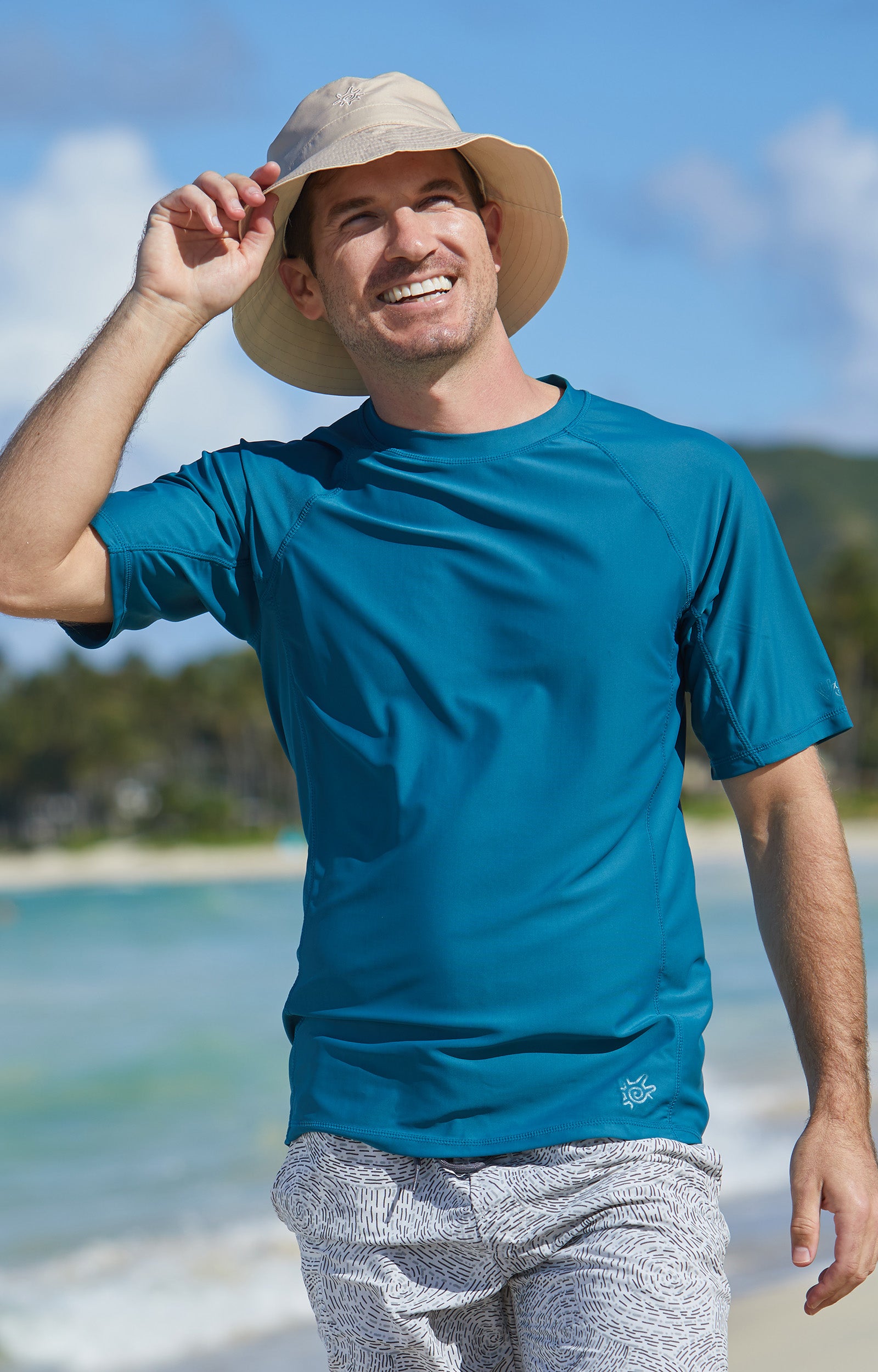 Men's Short Sleeve Crew Sun & Swim Shirt