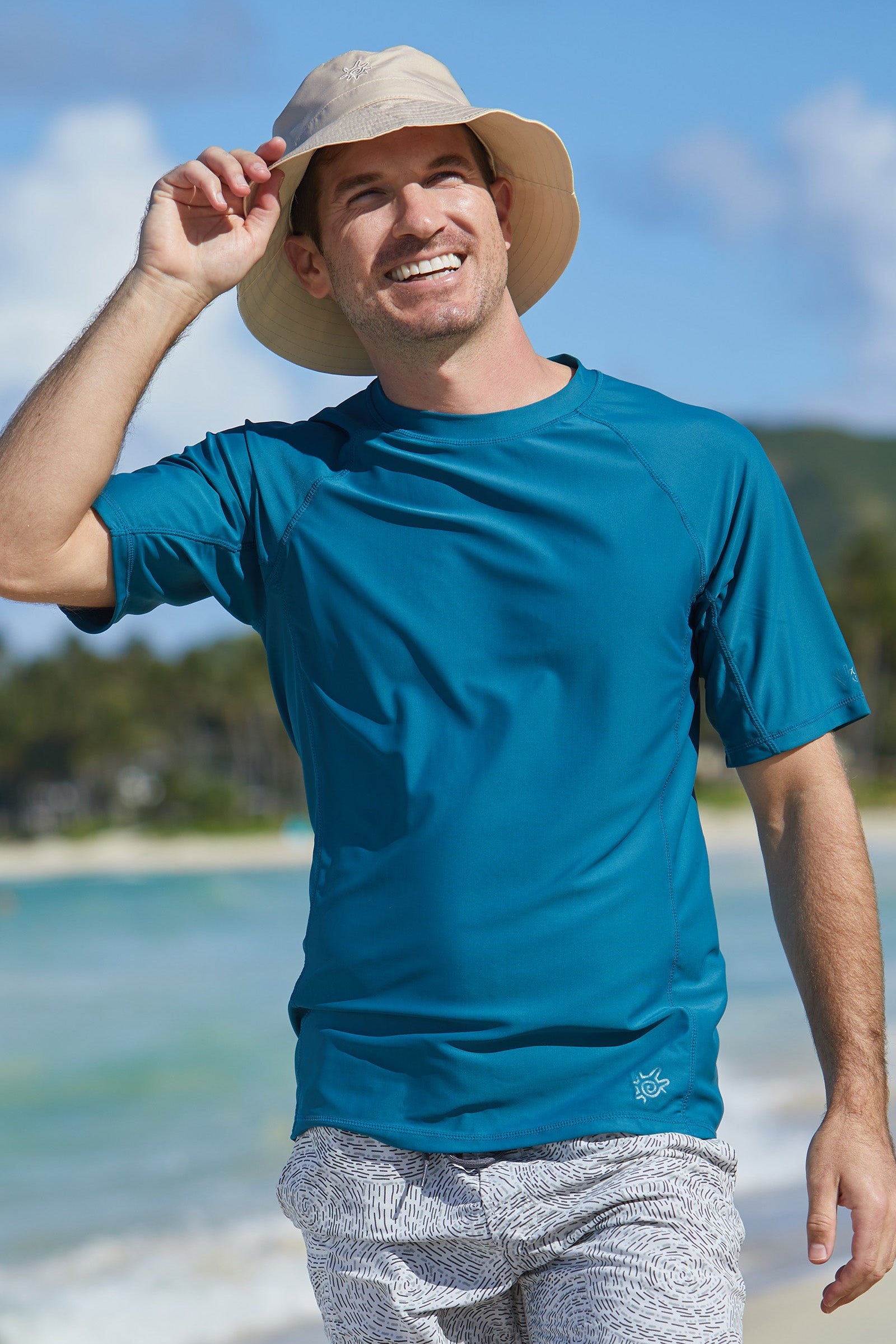 Men's Short Sleeve Crew Sun & Swim Shirt