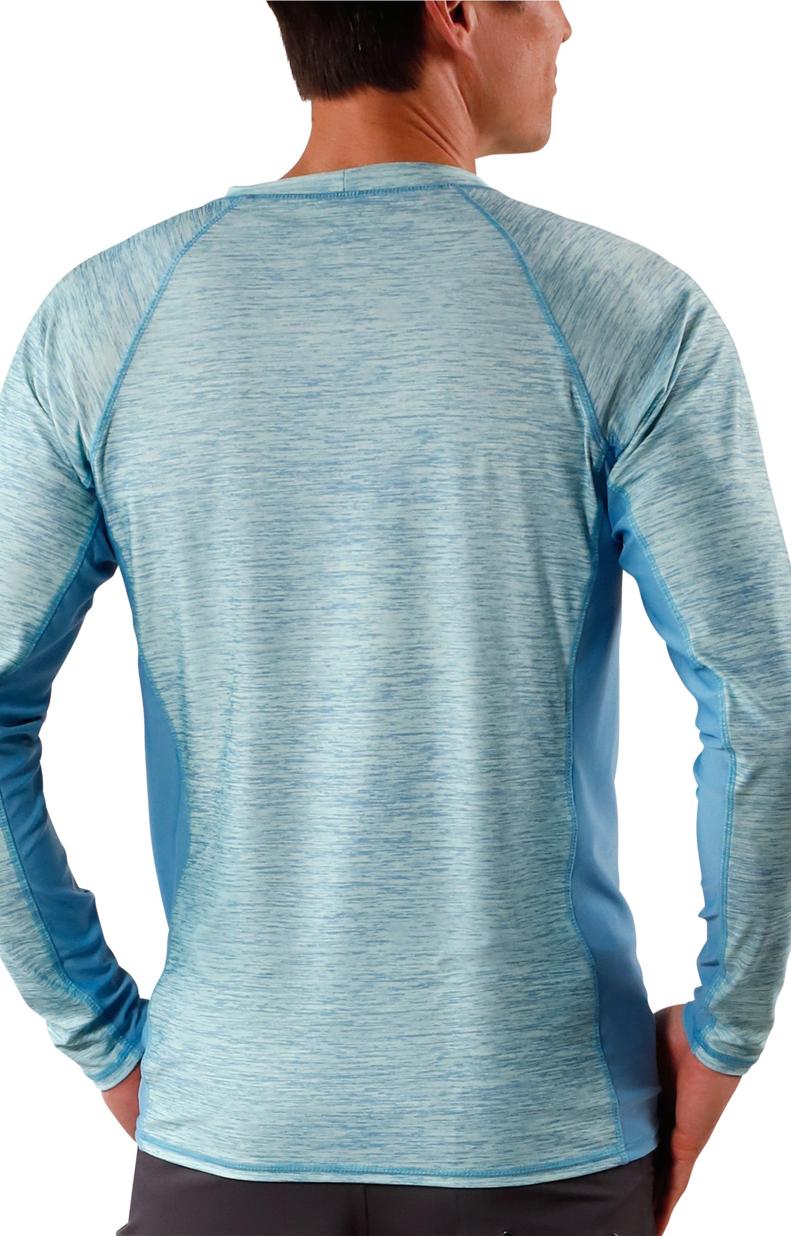 men's long sleeve crew swim shirt in lagoon jaspe|lagoon-jaspe-lagoon