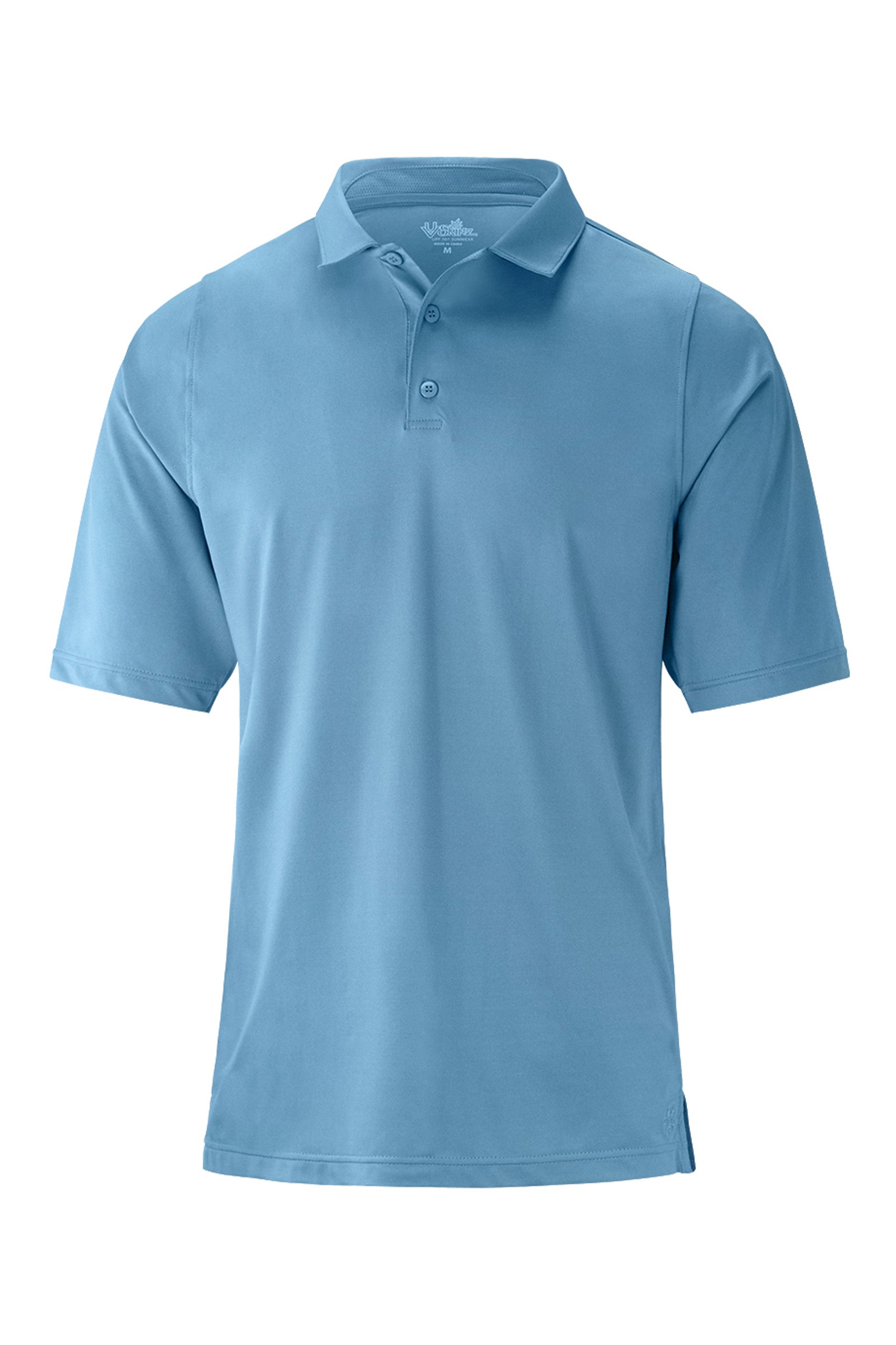 men's short sleeve polo in lagoon