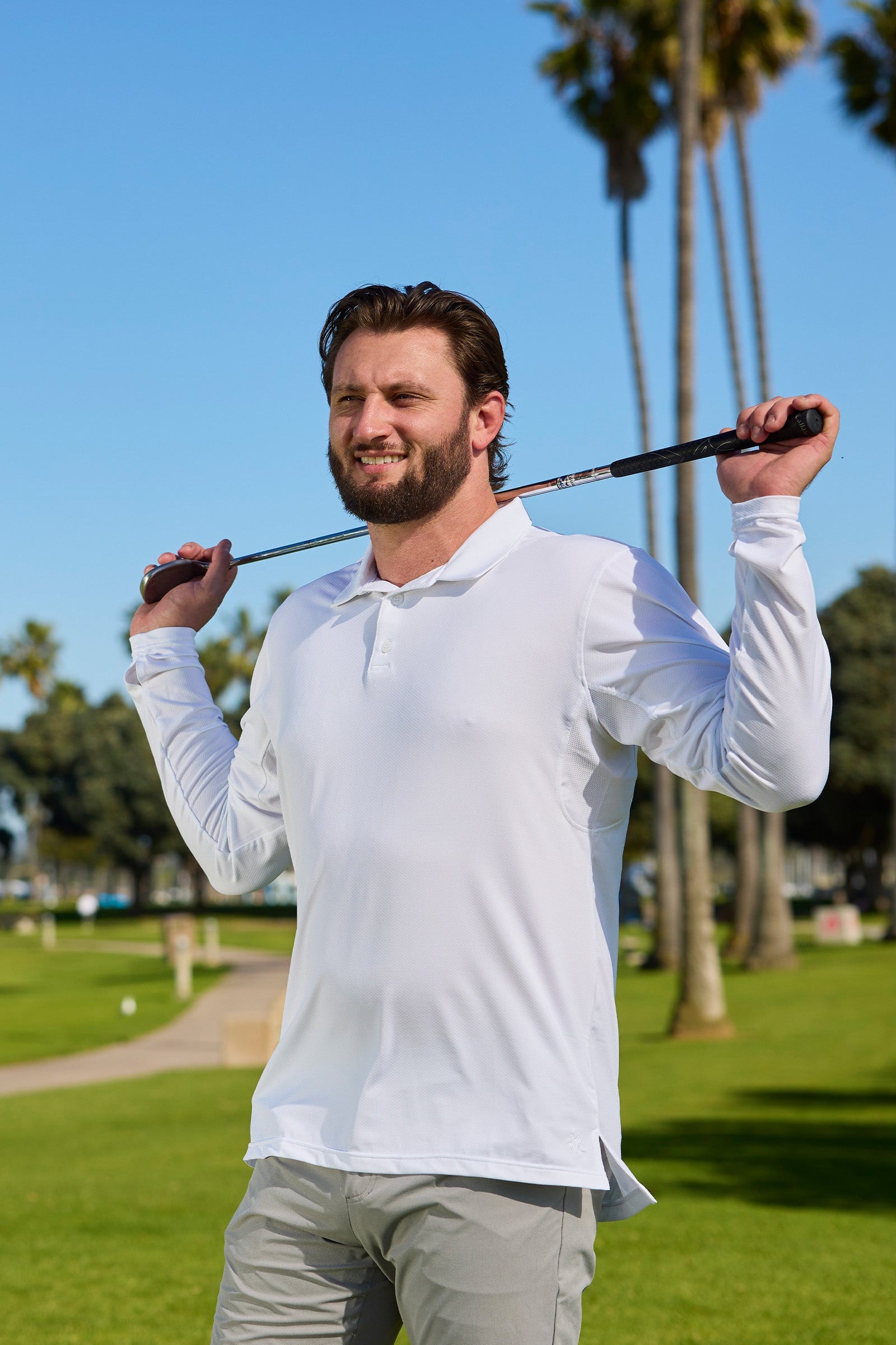 Men's Long Sleeve Performance Polo