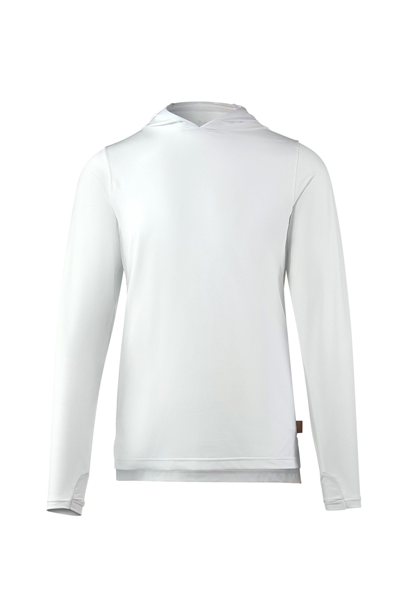 mens performance sun hoodie in white|white