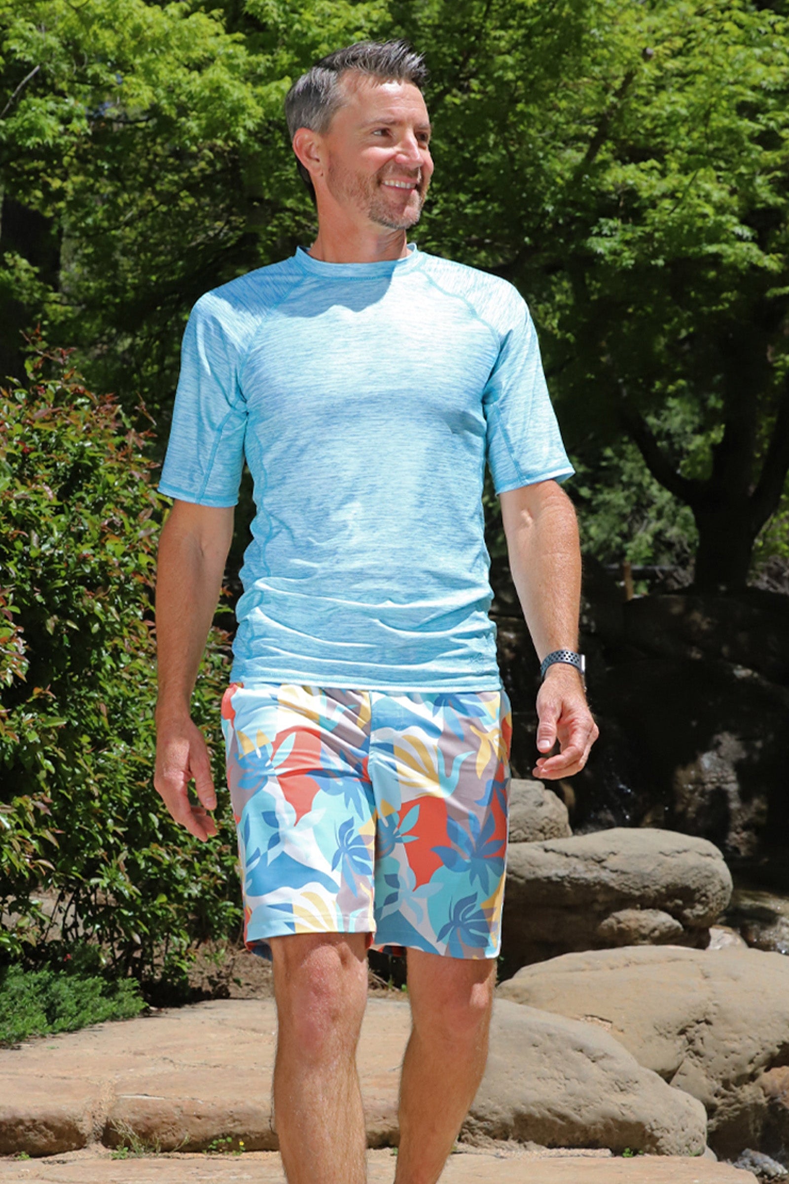 Men's Short Sleeve Crew Sun & Swim Shirt