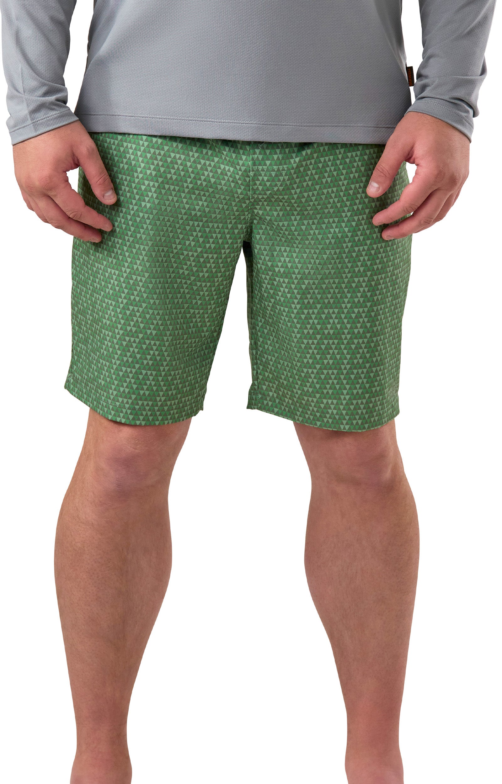 men's classic trunks in washed olive pyramid geo|washed-olive-pyramid-geo