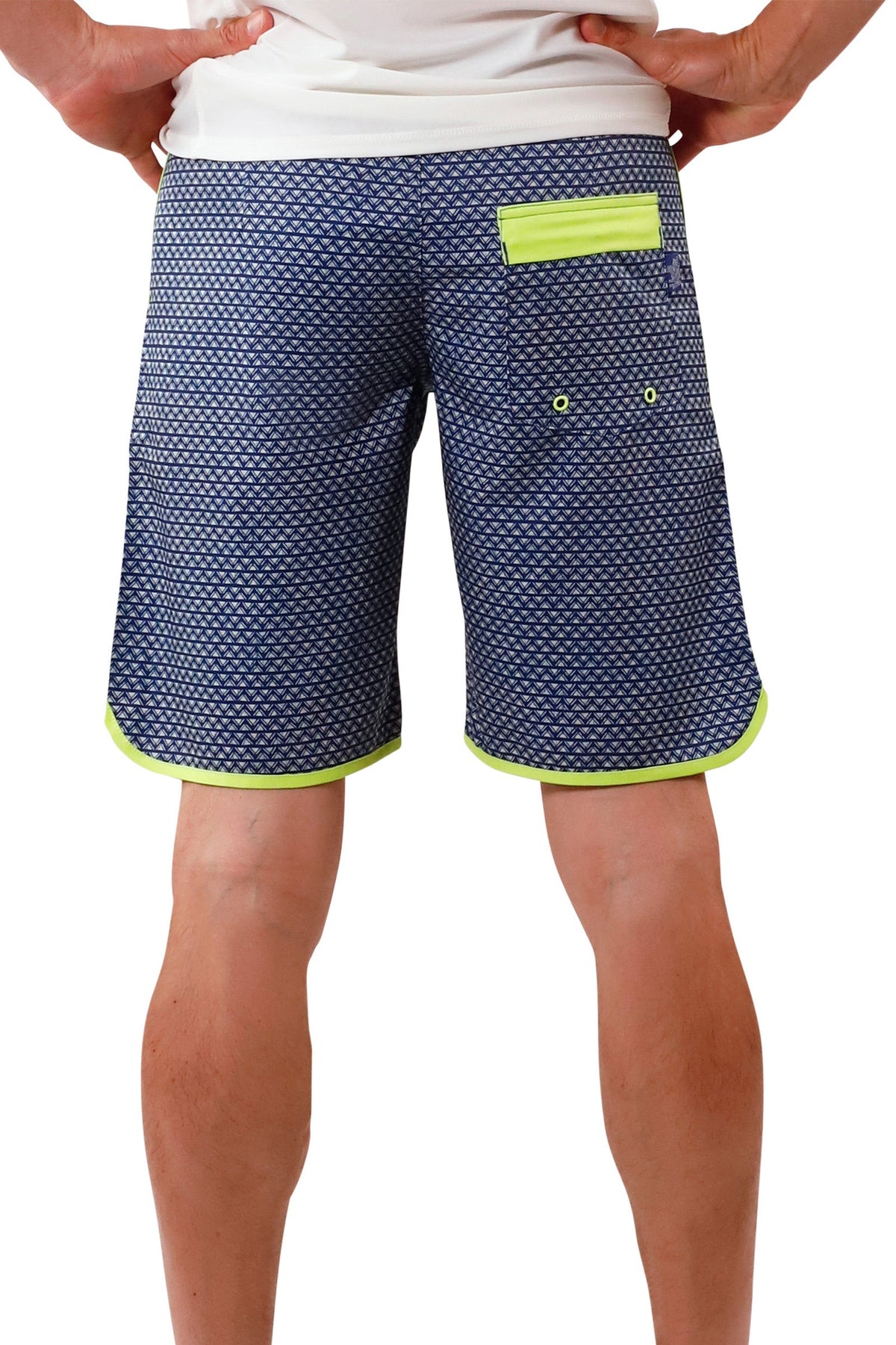 men's board shorts in dark navy zigzag|dark-navy-zigzag