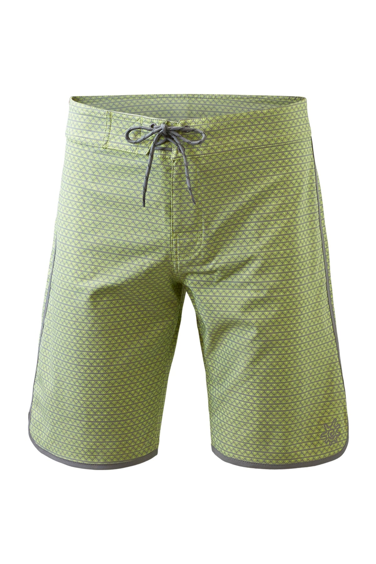 men's board shorts in electric green zigzag|electric-green-zigzag