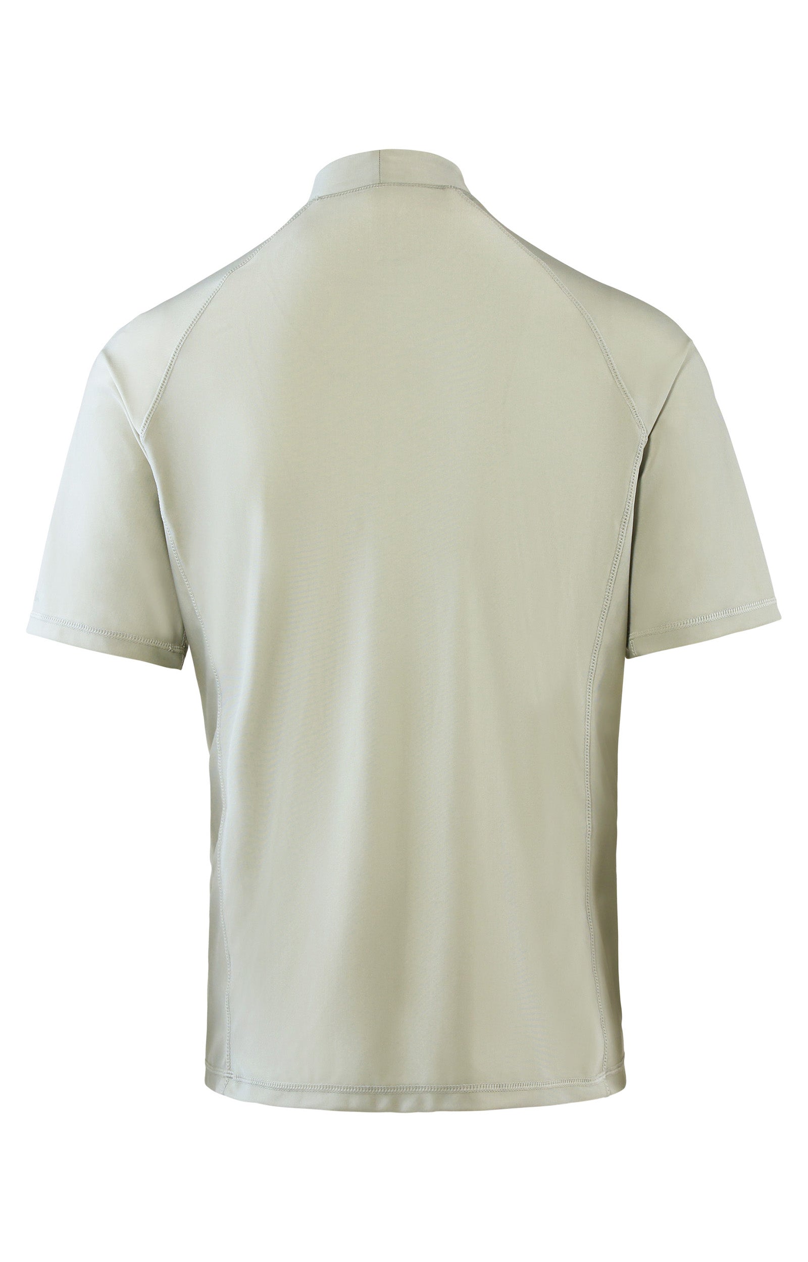 back view of mens short sleeve active sun & swim shirt in agave|agave