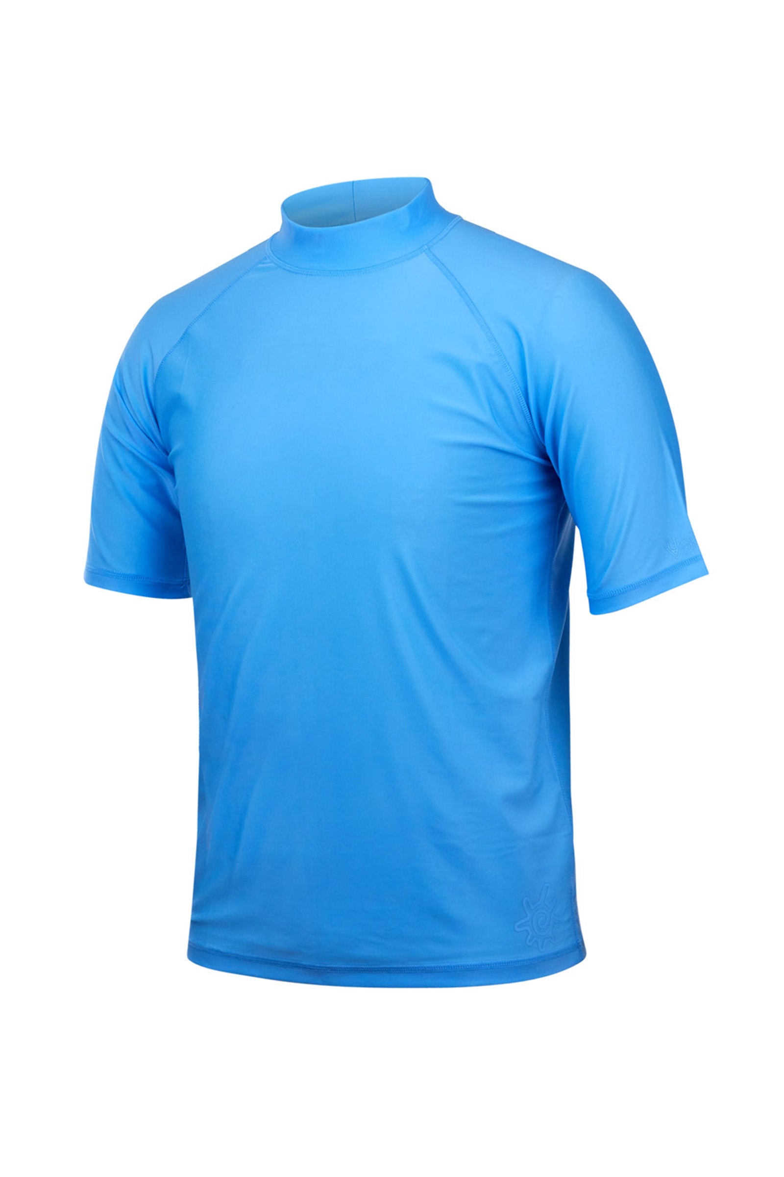 UV Skinz's men's short sleeve swim shirt in regatta