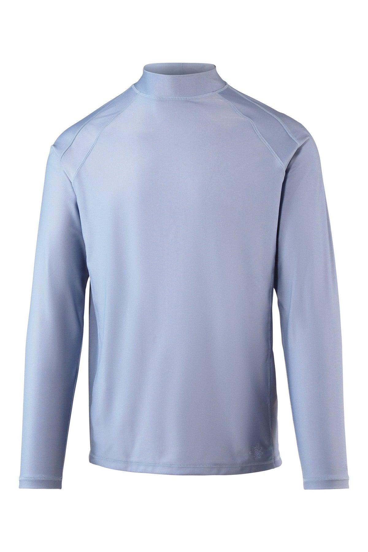 back view of mens long sleeve active sun & swim shirt|moon-dust