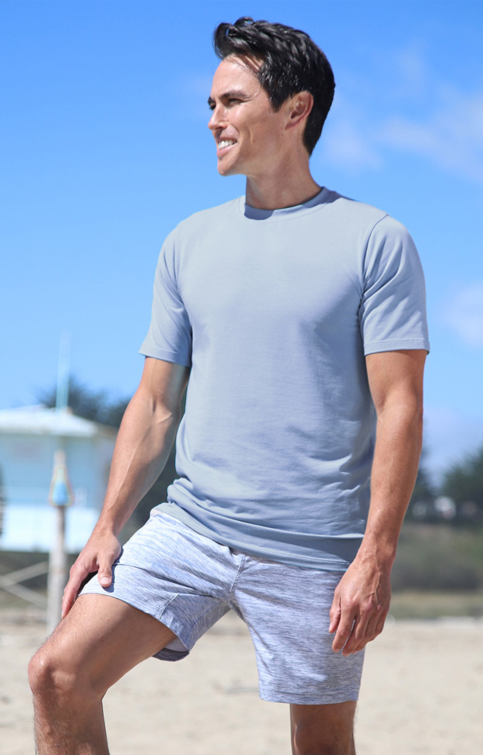 men's UPF shirt in grey|grey