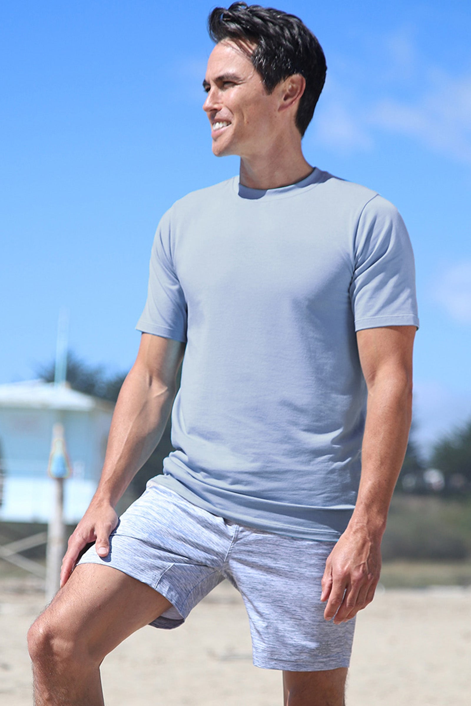 men's UPF shirt in grey|grey