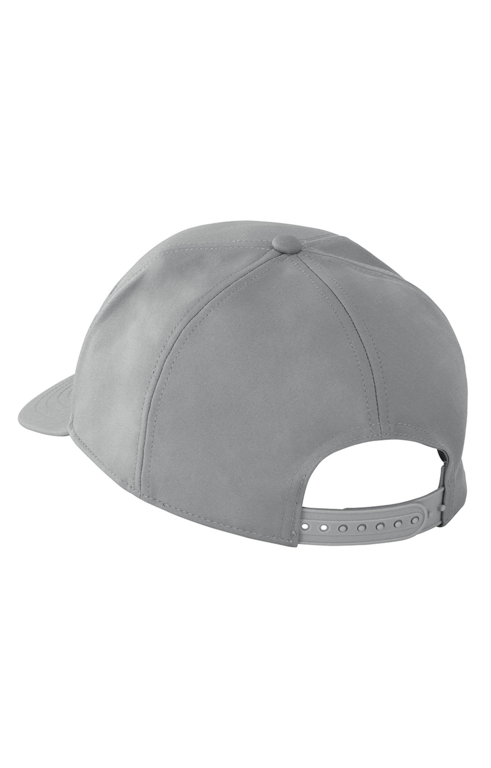 back of the men's snapback hat in grey|grey