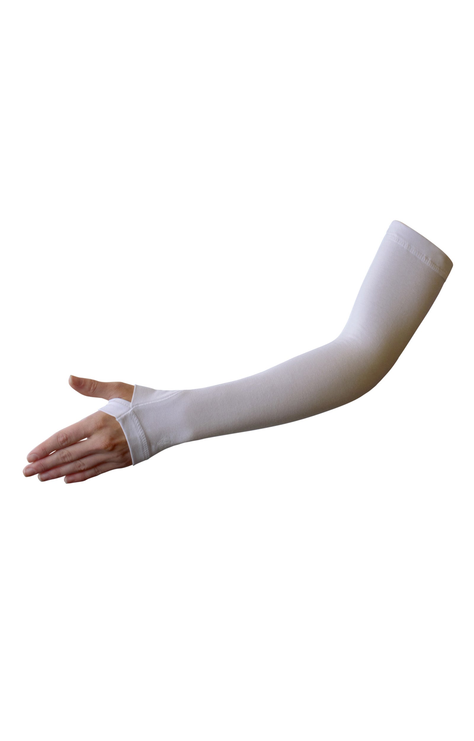 Bamboo Sun Sleeves in White|white