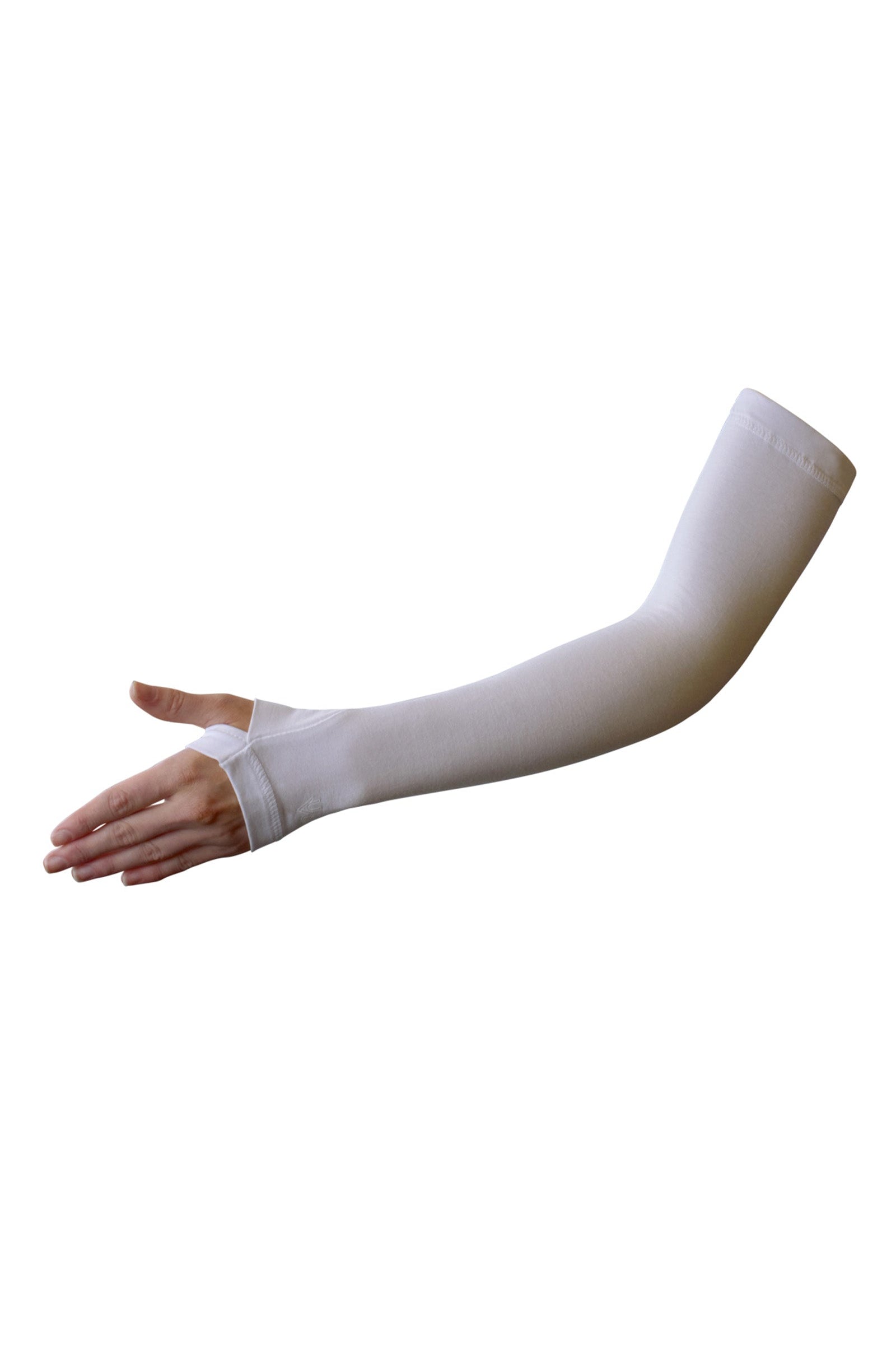 Bamboo Sun Sleeves in White|white