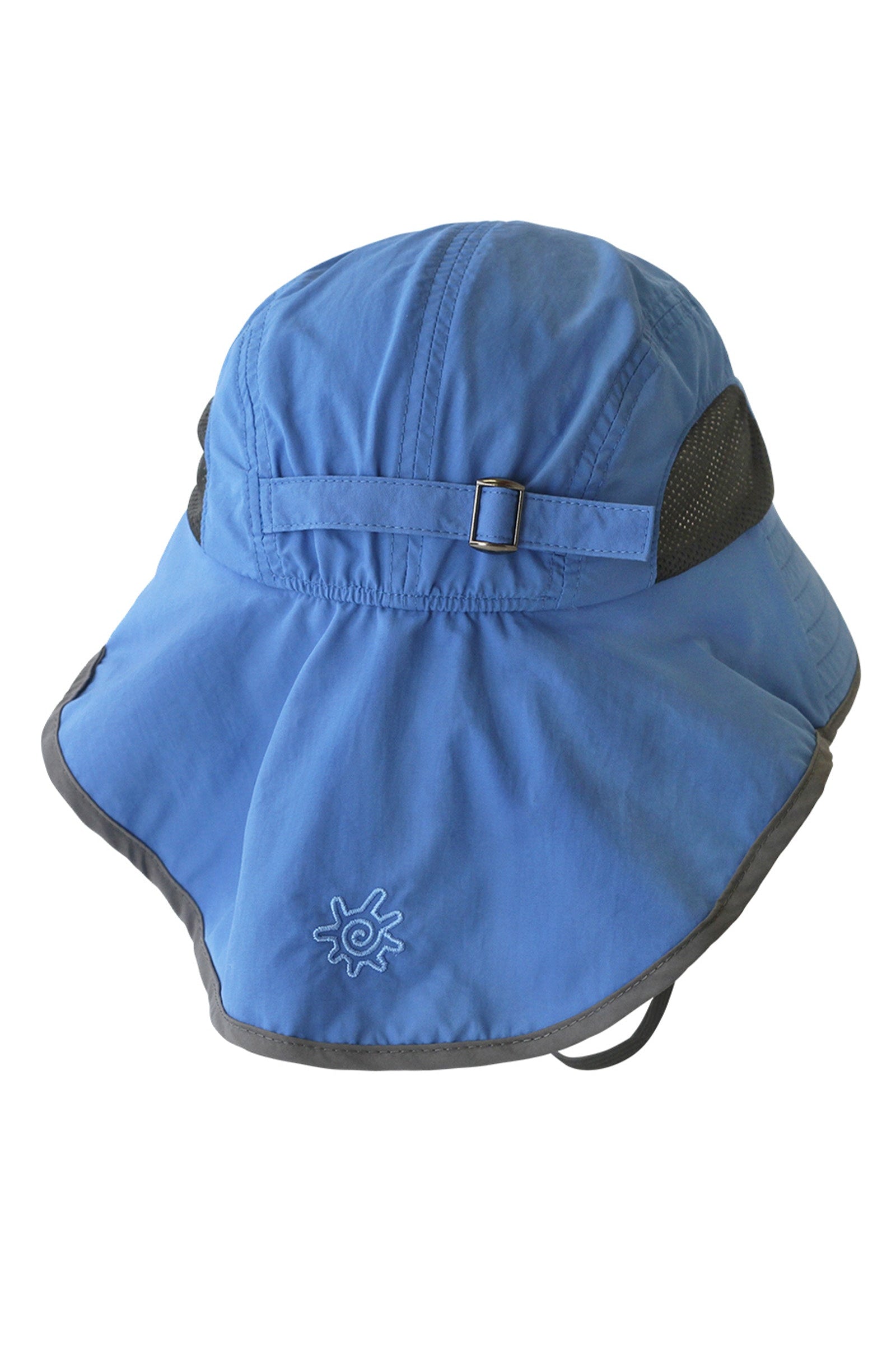 back of the wide brim sun shade hat in belize steel grey|belize-steel-grey